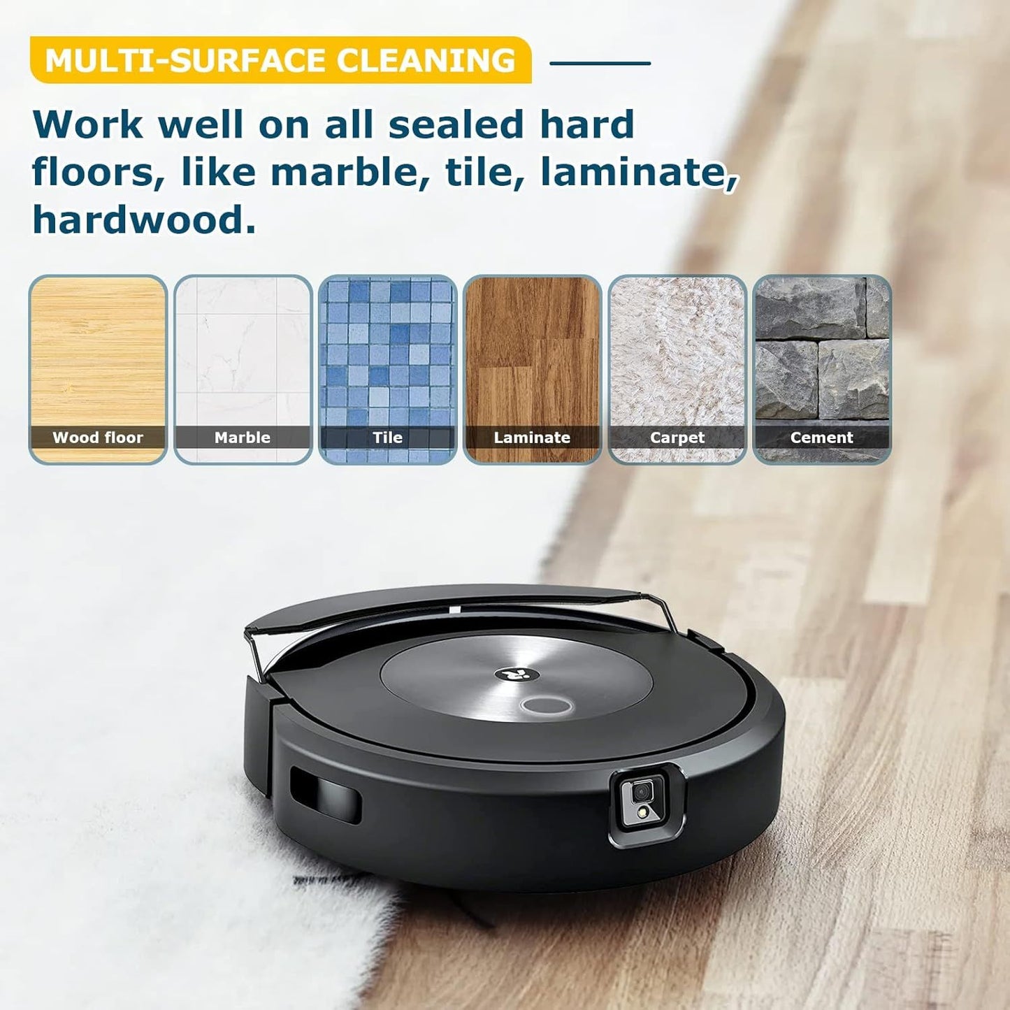 4 Pack Replacement Mop Pads or i-Robot Roomba Combo j7+/ j9+ Accessories, Microiber Washable Mopping Pad or iRobot Roomba Combo j7+/ j9+ Robot Vacuum and Mop (Not its or Roomba j7/ j7+/ j9+)