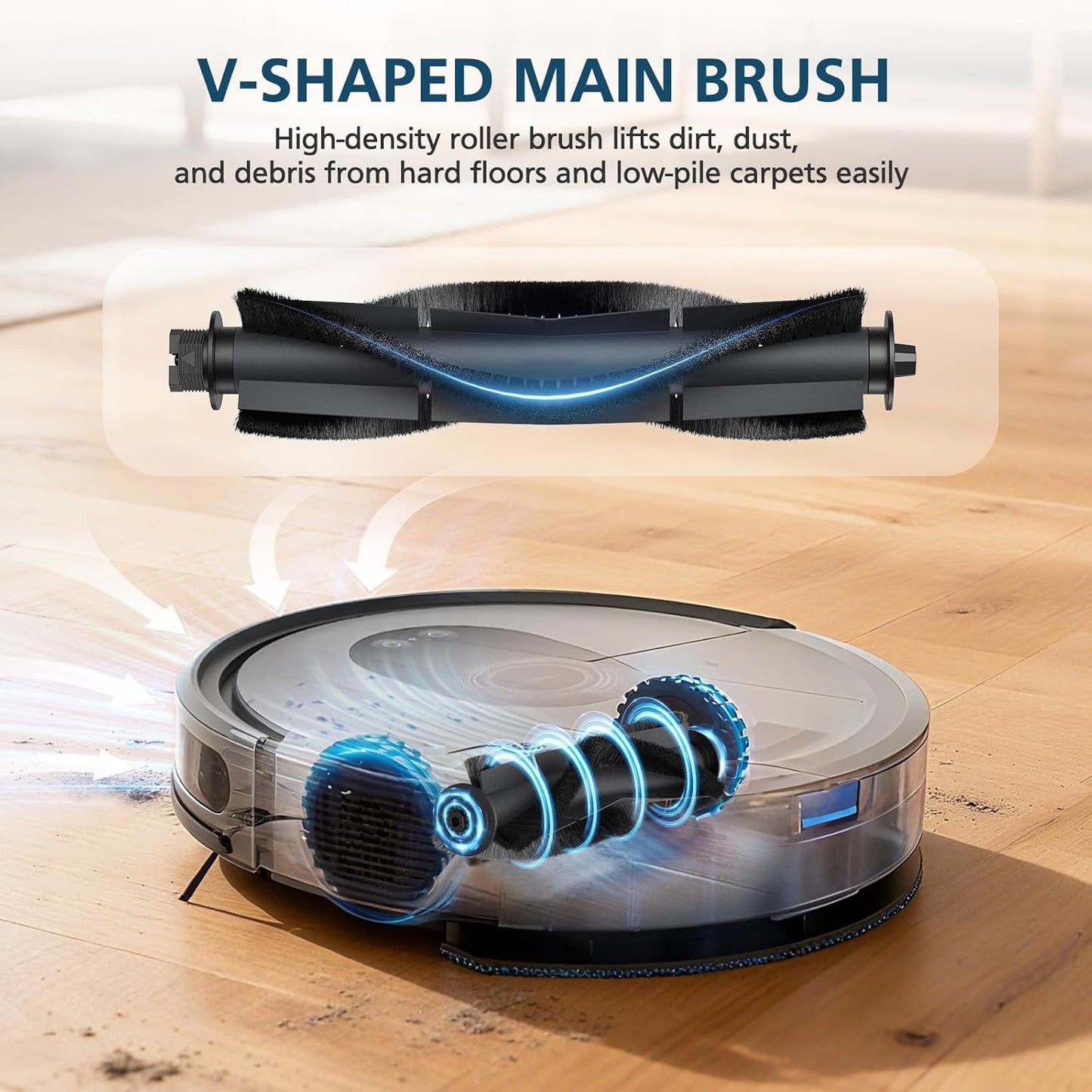 G8000 Max Replacement Parts, or Tikom G8000 Max, L8000 Plus, 2025 Year L8000 Pro Robot Vacuum, Accessories Include 2 Main Brushes, 6 Side Brushes, 6 HEPA ilters, 6 Mop Pads