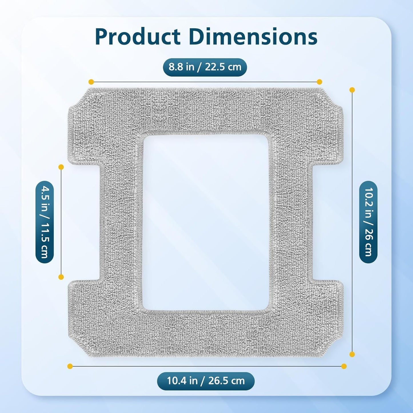 16 Pack Cleaning Rags or ECOVACS Winbot W2 PRO Omni / W2 PRO, W1 Pro / W2 / W1 / W2 Omni Window Cleaning Robot, Washable Microiber Mop Pad Window Cleaning Replacement Accessories Mop Cloth