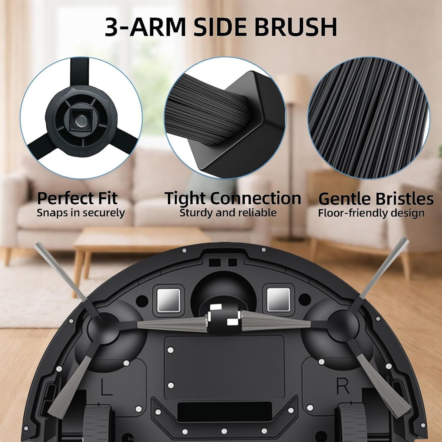 BR151 Robot Vacuum Replacement Parts, Compatible with MAMNV BR151,ZCWA BR151,XIEBro BR151,iMartine BR151,ONSON BR151,MANVN BR151,ZC WAS BR151,MANVINS G20,Kilgone G20,8ea:Mop Pad,HEPA ilter,Side Brush