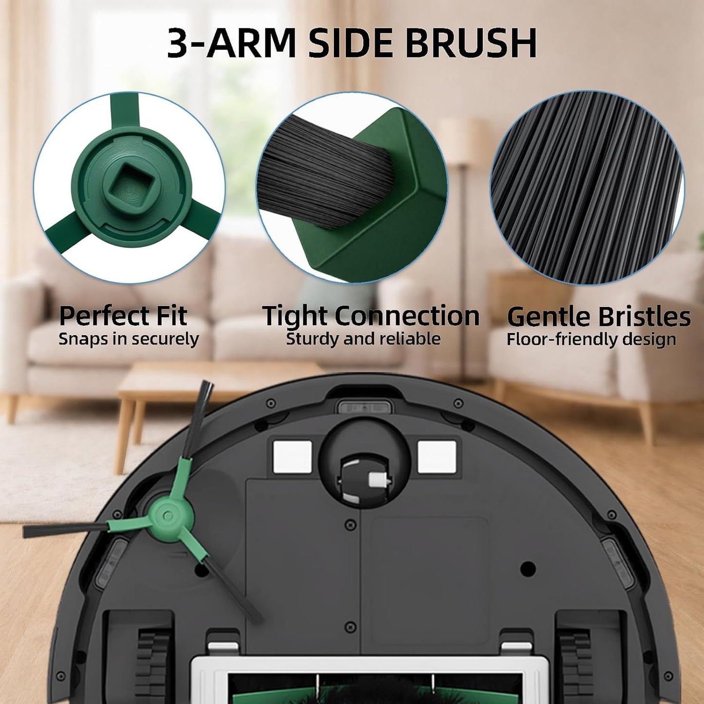 Accessories Kit Compatible with iRobot Roomba 104/105 Vac & Combo, Essential Q0120, Q0520, Y0110, Y0140, Q011 Robot Vacuum Replacement Parts,2 Main Brush, 8 Side Brush, 8 HEPA ilter (18 Pack)
