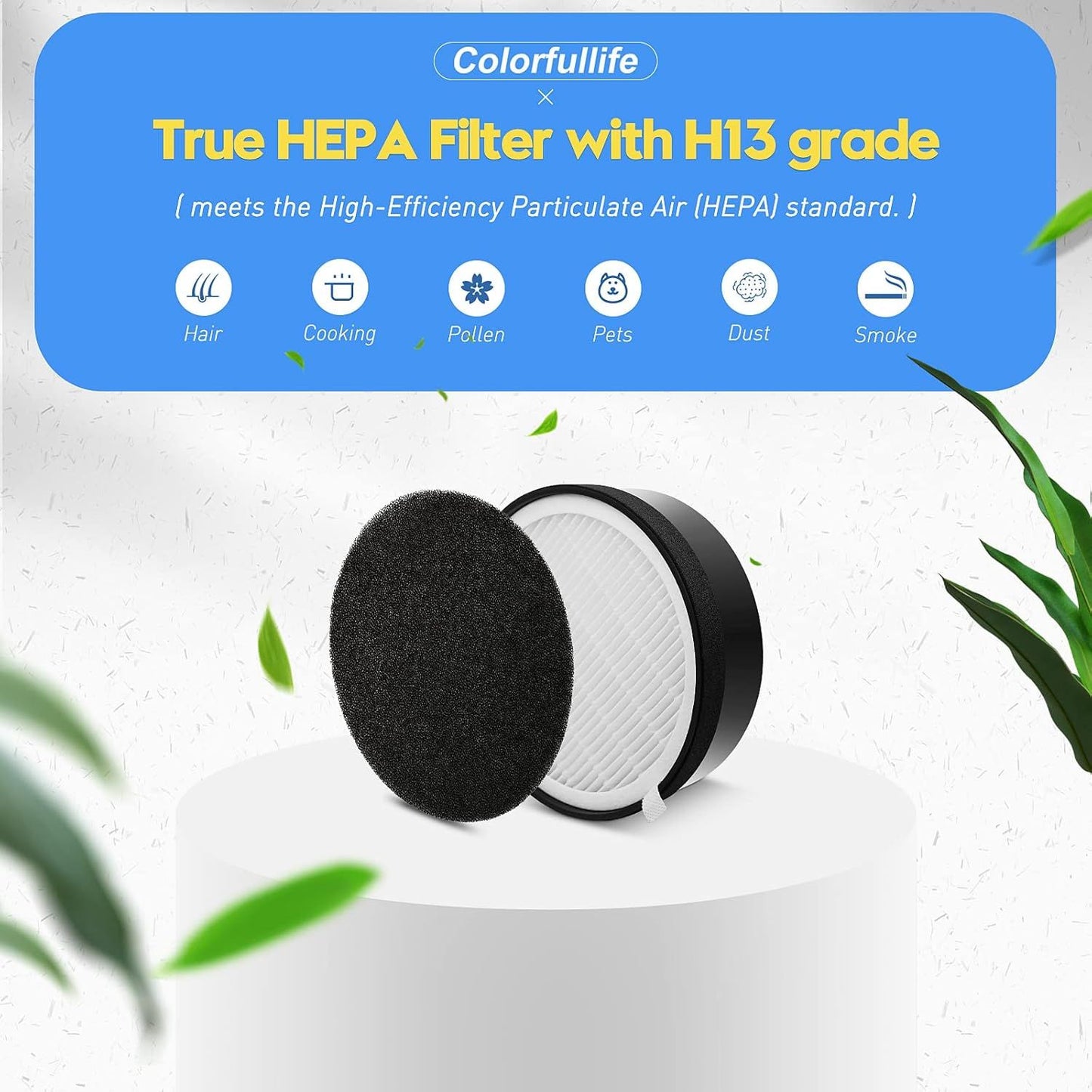 3 Pack LV-H132 Replacement ilter Compatible with LEVOIT LV-H132 Air Puriier ilter Replacement, H13 True HEPA ilter, Activated Carbon ilter, Pre ilters, Part # LV-H132-R