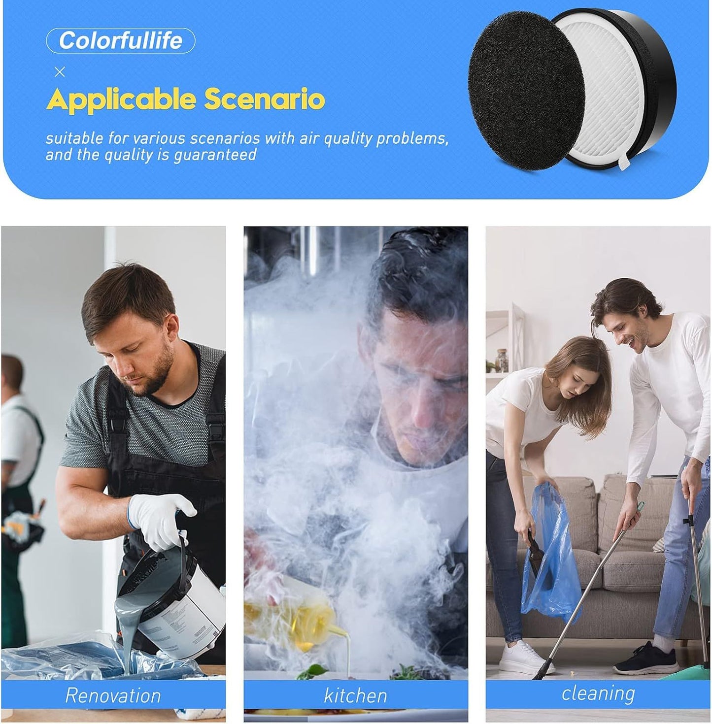3 Pack LV-H132 Replacement ilter Compatible with LEVOIT LV-H132 Air Puriier ilter Replacement, H13 True HEPA ilter, Activated Carbon ilter, Pre ilters, Part # LV-H132-R