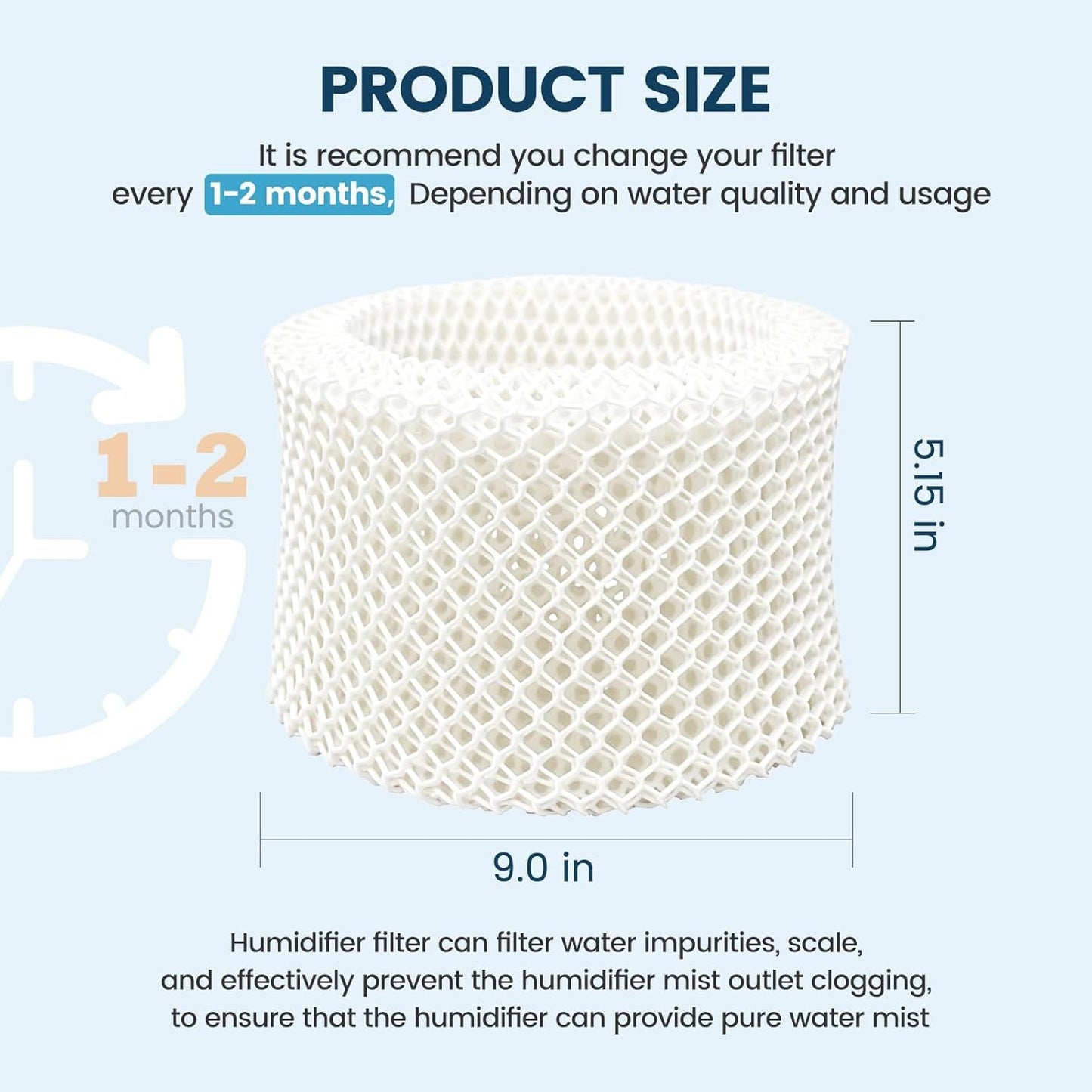 3 Pack HAC-504 Humidiier Wicking ilters or Honeywell Humidiier HAC-504 HAC-504AW HAC504V1 HCM350 HCM-350W HCM-300T HCM-315T HCM-530 HCM-600 HCM-710 HEV-312, Replacement ilter A