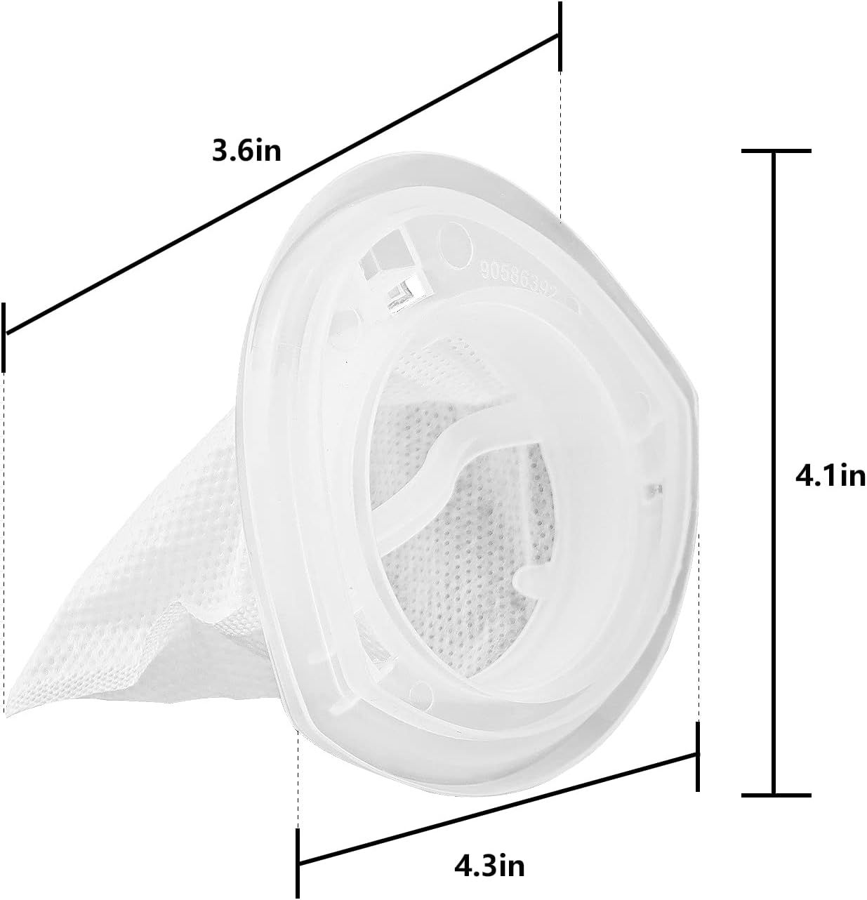 EV100 ilter Replacement Compatible with Black & Decker Hand Vacuum HNV220B HNV115J HNV215B HNV115B 90590689 Series Cleaners, 6 Pack