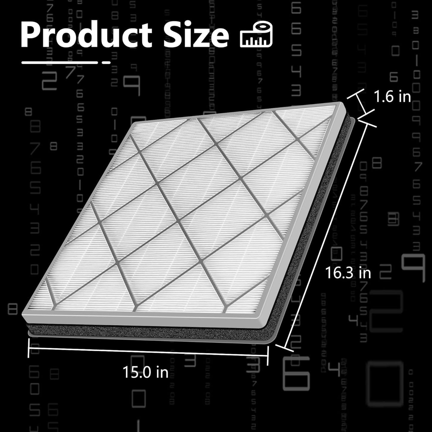 HE400 HE401 ilter Replacement or Shark Air Puriier 4 an, Compatible with Shark HE400 HE401 HE402 HE405 Air Models, Main ilter, Replace Part # HE4KPET By