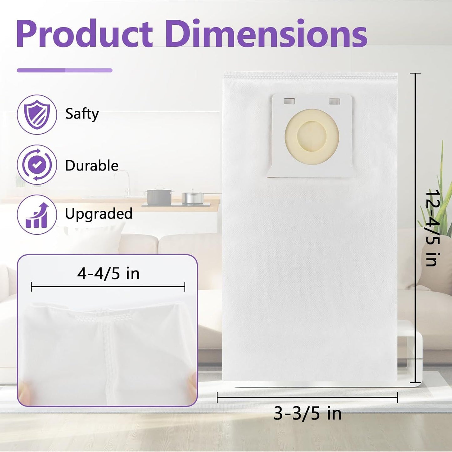 Bags it or Ken-more Vacuum Bags IB600 Compatible with Ken-more Intuition Bagged BU4018, BU4020, BU4020, BU4021, BU4022, BU4022U Upright Vacuum Cleaner