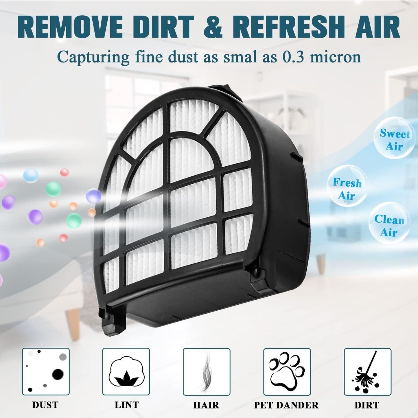 LZ600 ilter Replacement Compatible with Shar-k LZ601, LZ602, LZ602C APEX UpLight Lit-Away Duo-Clean Vacuum, Compare to # XLZ600 & XHC600