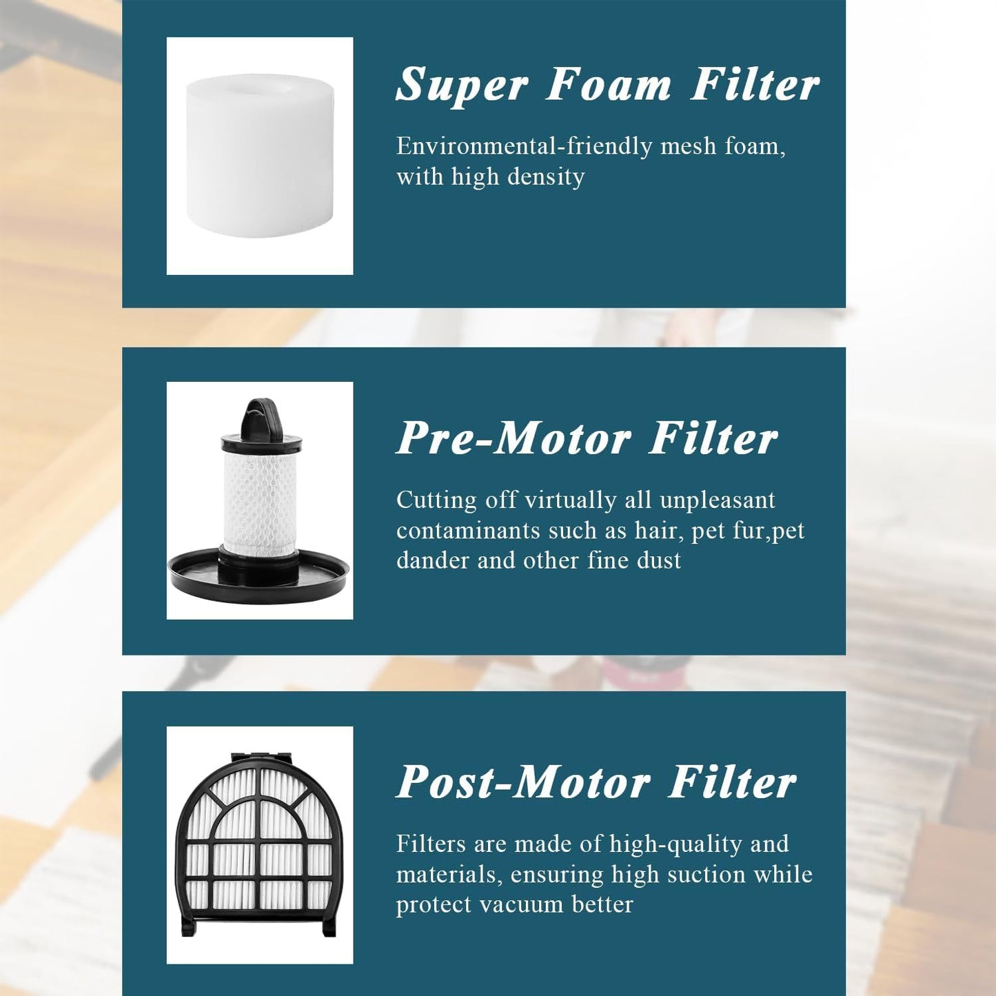 LZ600 ilter Replacement Compatible with Shar-k LZ601, LZ602, LZ602C APEX UpLight Lit-Away Duo-Clean Vacuum, Compare to # XLZ600 & XHC600