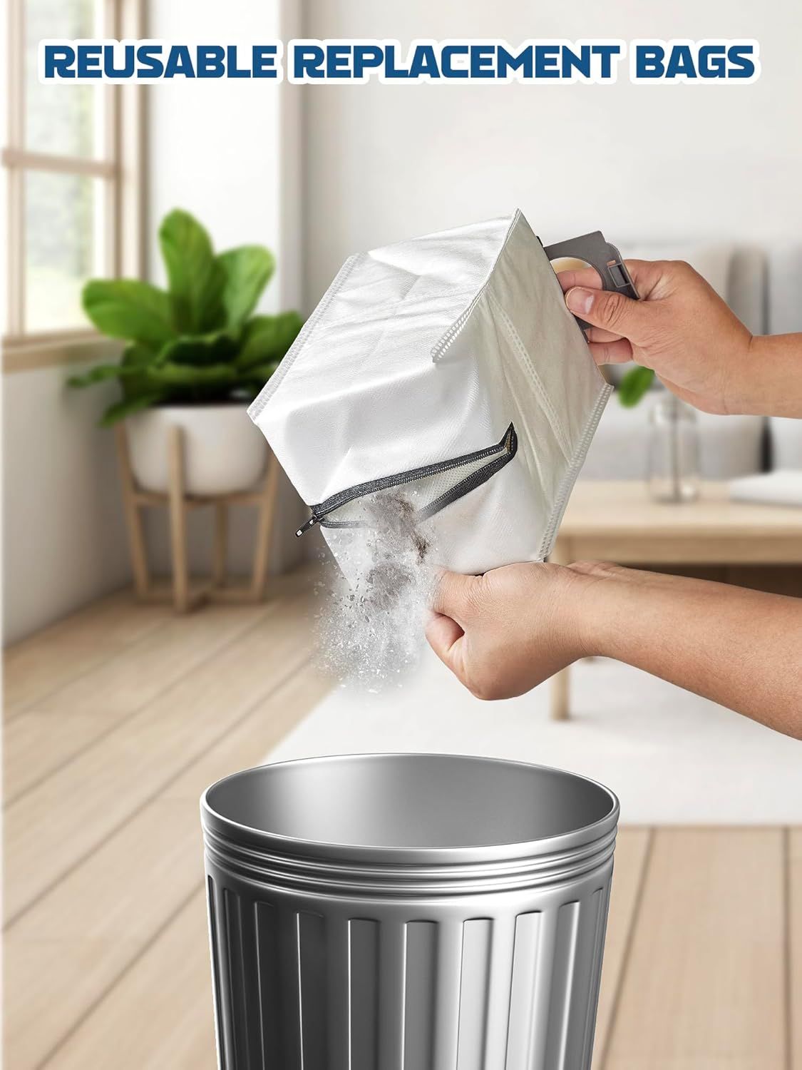Reusable Dust Bags or Dreame X50 Ultra Series/Aqua10 Series / L50 Ultra / L40s Ultra / L40s Ultra AE / L40s Ultra CE / L10s Ultra Gen2, 3.2L, 3 Pack