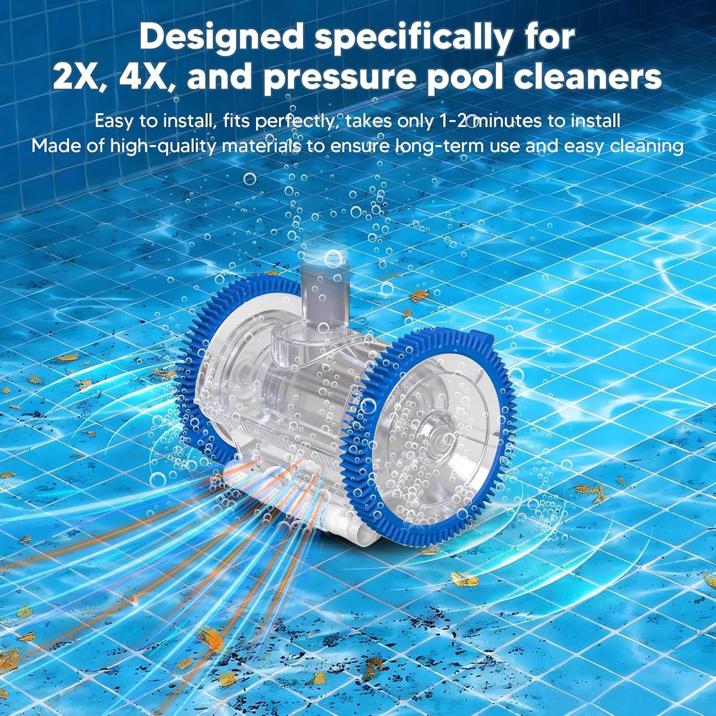 896584000-143 Blue ront Tire Kit with Super Hump Replacement or Haywood Poolvergnuegen Select Pool Cleaners and Perectly Compatible with Hayward Phoenix Cleaners (2 Pack)