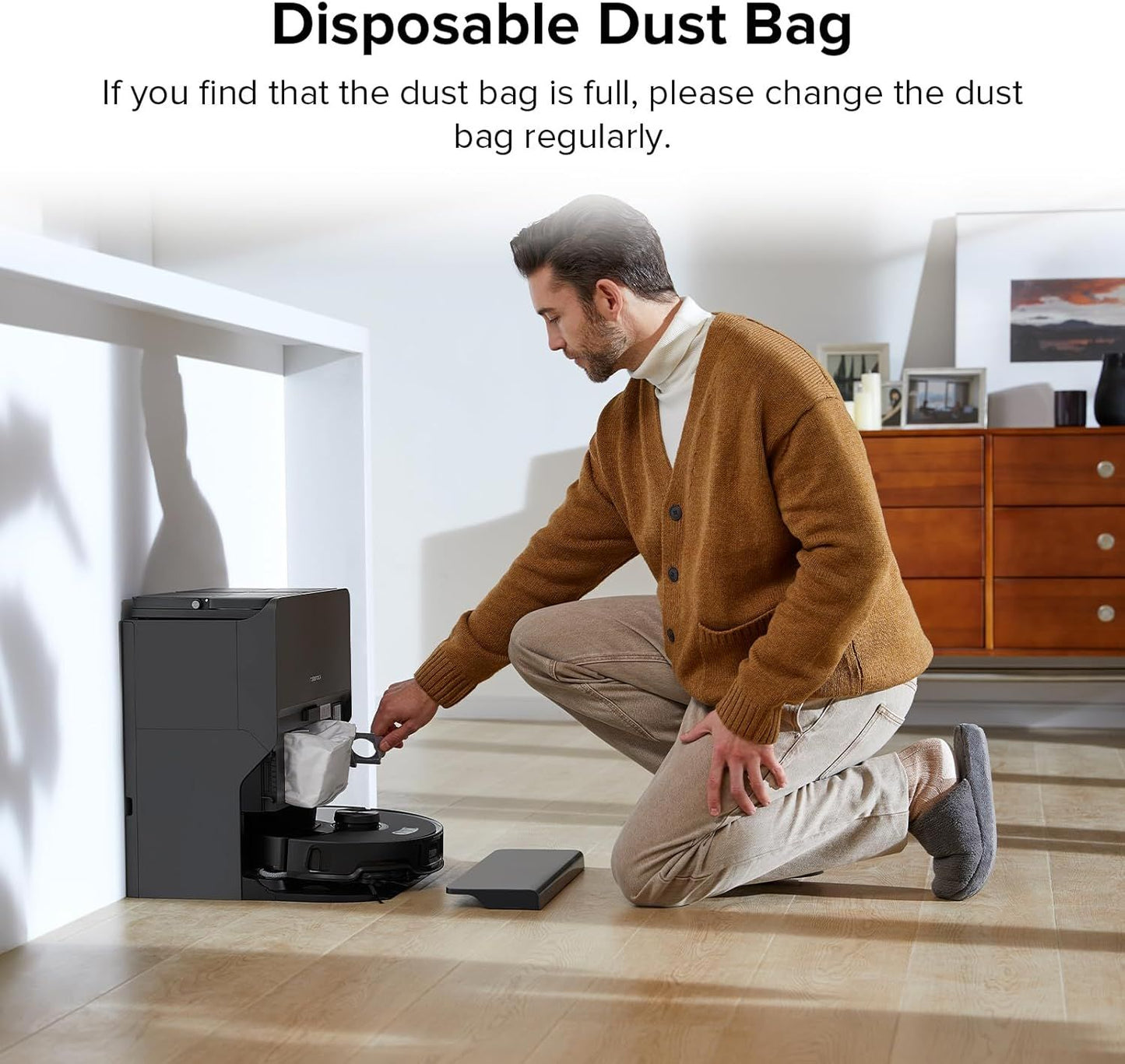 6 Packs Disposable Dust Bags or QV35A, Saros10series, Saros20, Saros 20 Sonic, QrevoCurv2low, QrevoCurv, QrevoEdgeS5A, QrevoSlim, S8MaxUltra, QrevoMaxV, QRevo series Robot Vacuum