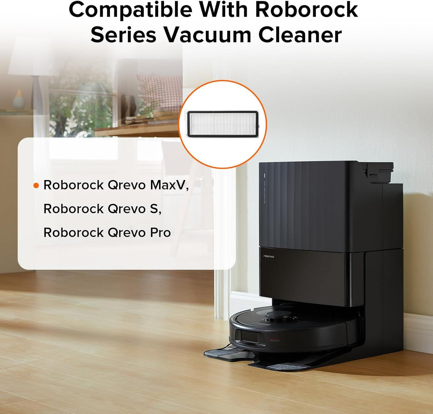 2 Pack Washable ilter or  Qrevo MaxV, Qrevo S, Qrevo Plus, Qrevo Pro, Qrevo Curv, Qrevo Curv S5X, Qrevo Edge, Qrevo Edge S5A QV 35A Robot Vacuum Cleaners