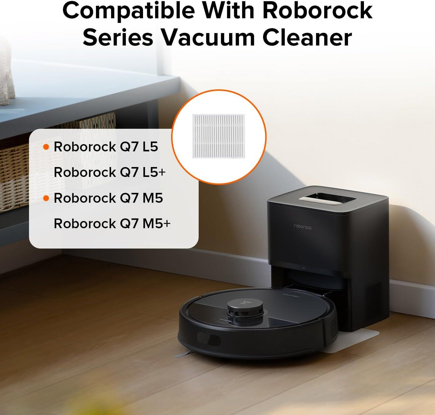 Washable ilter or  Q7 M5, Q7 M5+, Q7 L5, Q7 L5+ Robot Vacuum Cleaners (2Pcs), Replacement Washable ilter or Robotic Vacuum