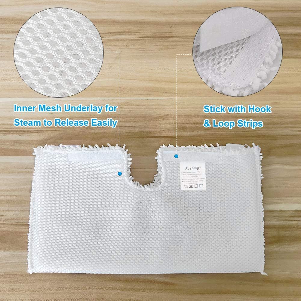 3Pcs Steam Mop Pads, Washable Microiber Cleaning Steamer Replacement Pads or Shark Steam Mop S3501 S3601 S2902 S3901 S3550 S3601D S3801 S3801CO SE450 S2901