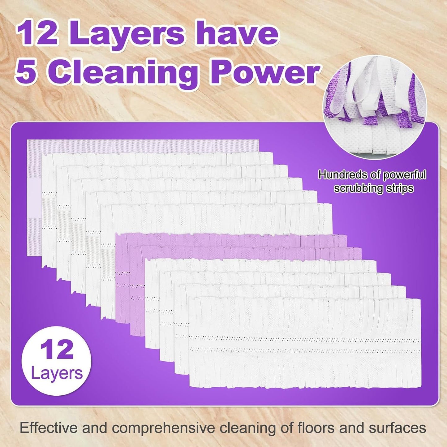 30 Pack Valuable Disposable Mopping Pad Reills Compatible with Swier PowerMop, Power Mop Reill Pads Replacements or Swier Power Mop Spray Mop Dry&Wet Pads Reills or Multi-Surace loor Clean