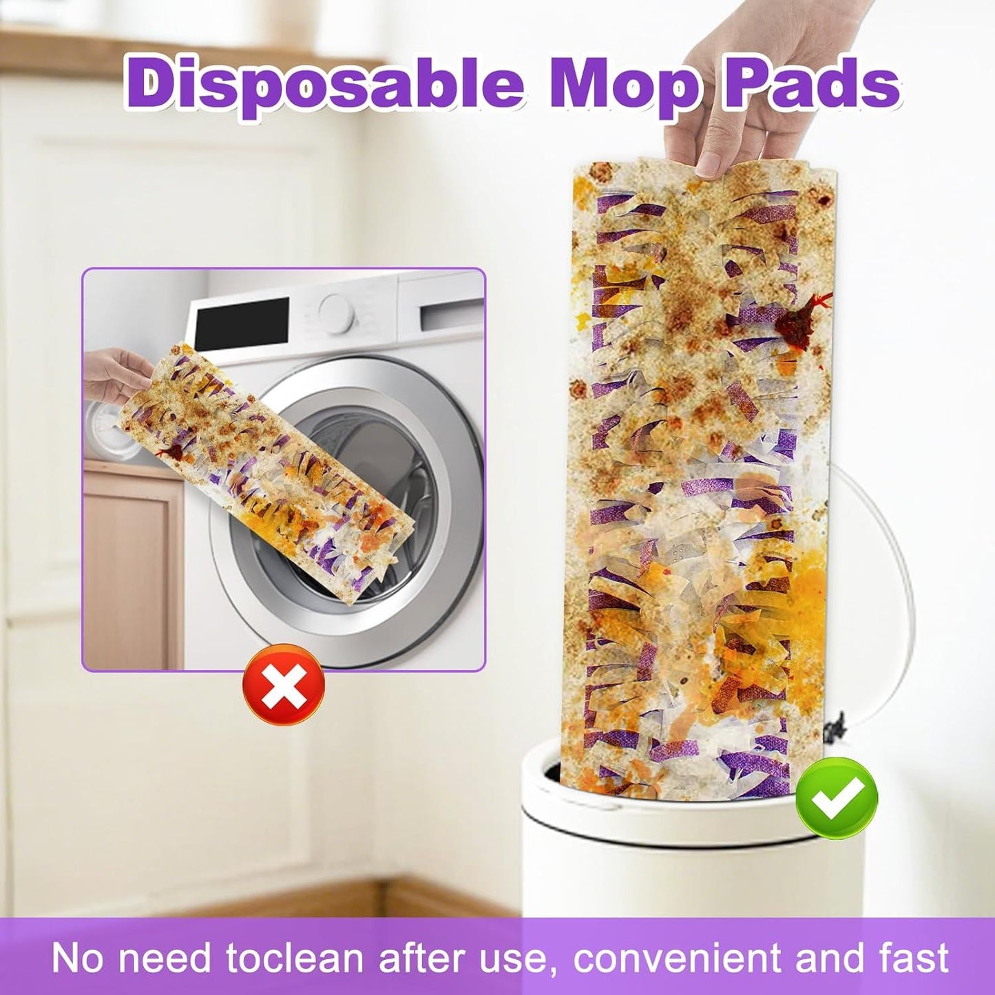 30 Pack Valuable Disposable Mopping Pad Reills Compatible with Swier PowerMop, Power Mop Reill Pads Replacements or Swier Power Mop Spray Mop Dry&Wet Pads Reills or Multi-Surace loor Clean