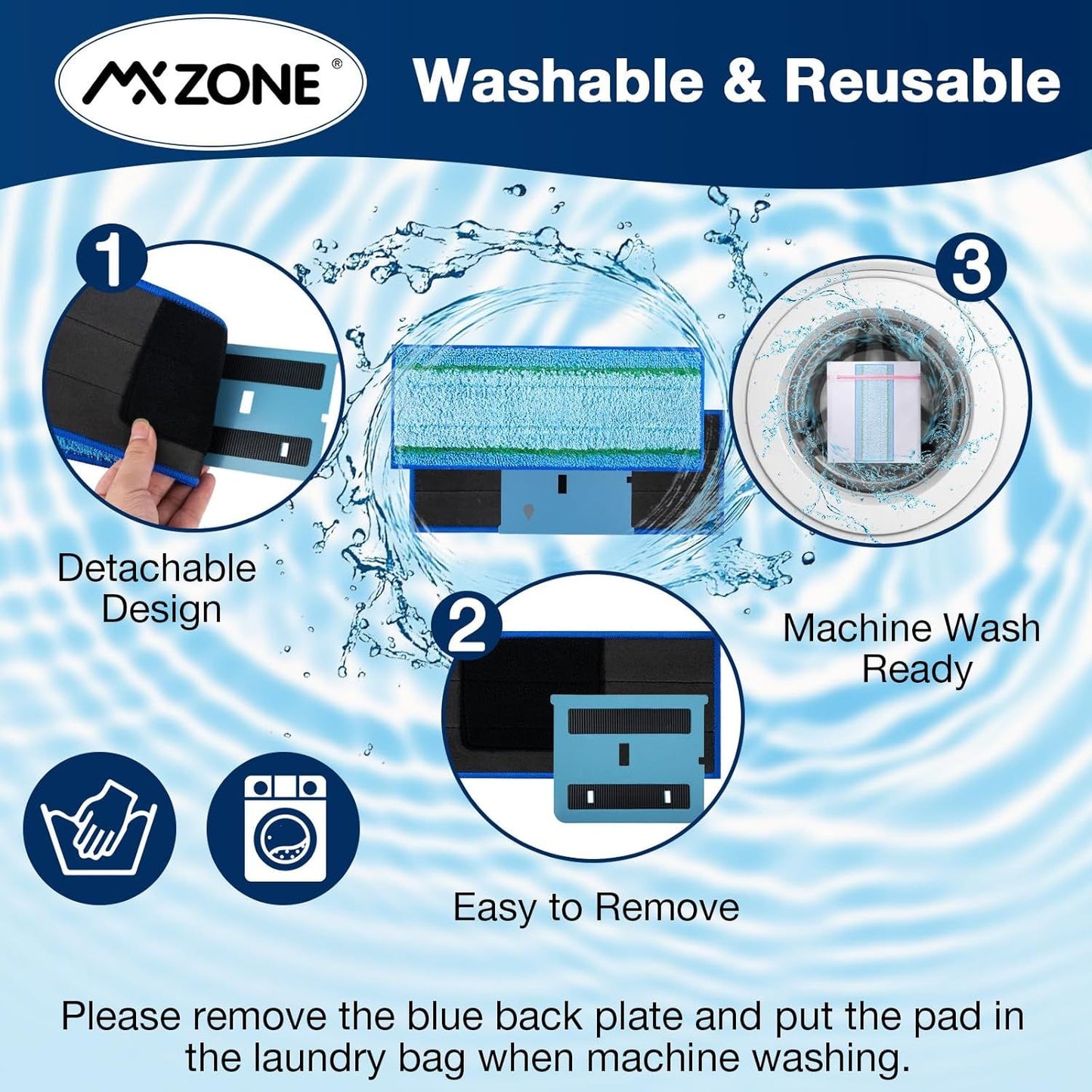 Upgraded M6 Wet Mopping Pads or iRobot Braava Jet M6 Series (6110) (6012) (6112) (6113) Ultimate Robot Mops, New Sticky Design, Detachable, Washable and Reusable M6 Mop Pads or iRobot, 8 Pack