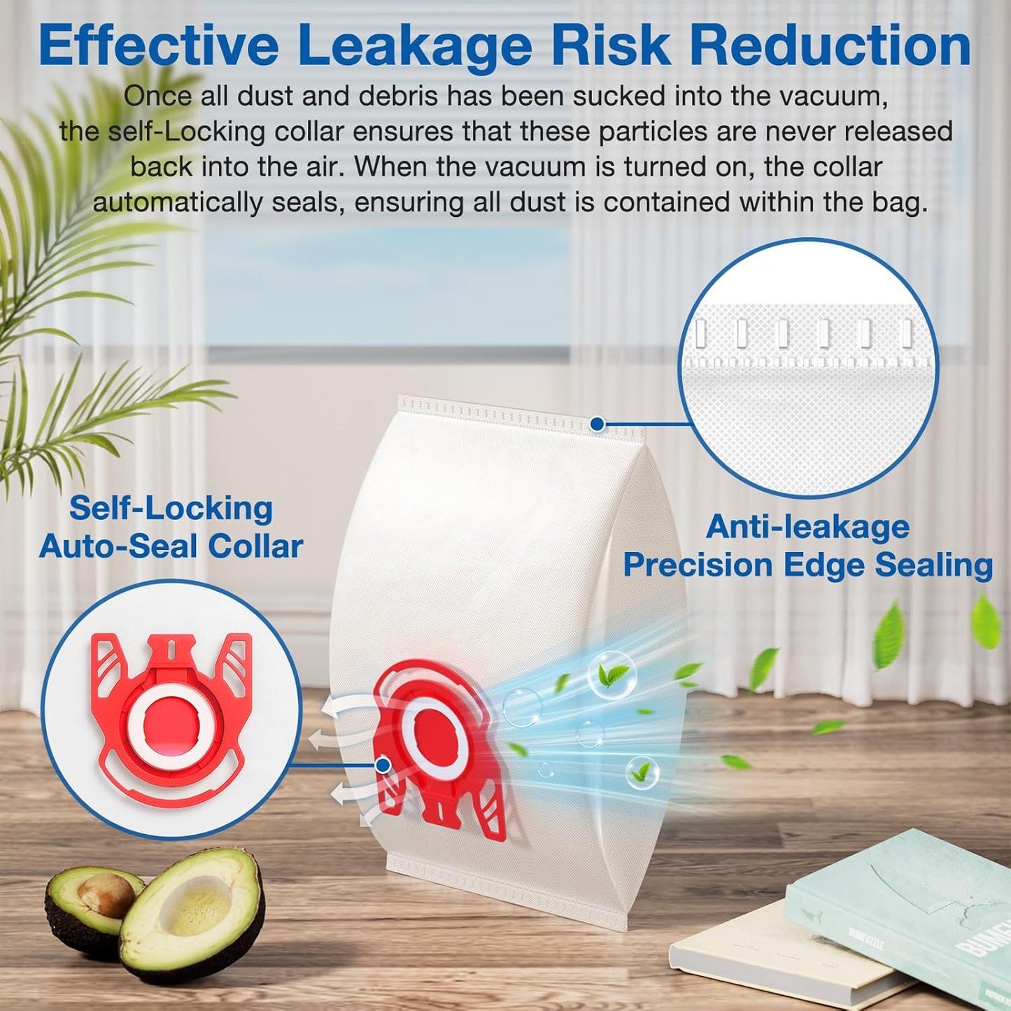 20 Pack 3D Airclean JM Vacuum Cleaner Bags Compatible with Miele JM Vacuum Cleaner, Compact C1, Compact C2, Complete C1, S241, S290, S300i, S500, S700, S4, S6 Series, Replaces Part 10123220