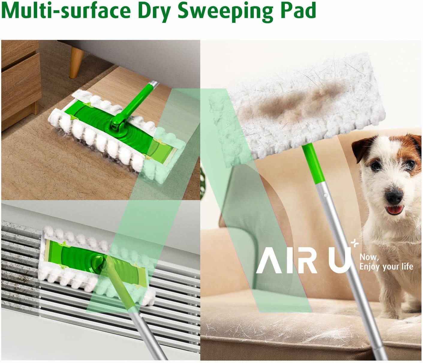 1 Handle with 30 Count Duster Reill or Swier Duster + 30 Count Dry Sweeping Pads Reill or Swier Sweep and Mop