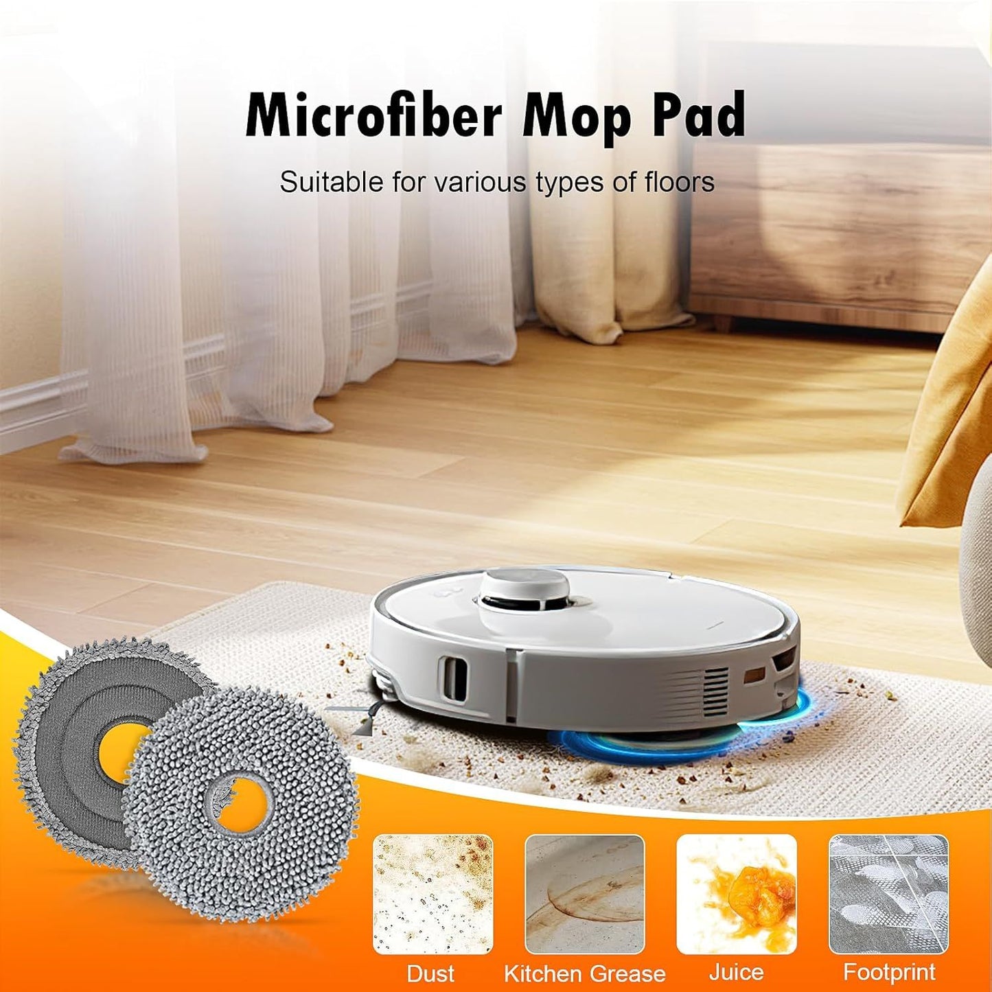 28 Pack Replacement Accessories or  Qrevo Curv/Curv S5X/Qrevo Edge/Edge S5A/Qrevo S5V Robot Vacuum, 2 Pairs Mainbrush 4 ilter 6 Dust Bags 6 Mop Pad 6 Sidebrush 1 Cleaning Brush 1 Screwdriver