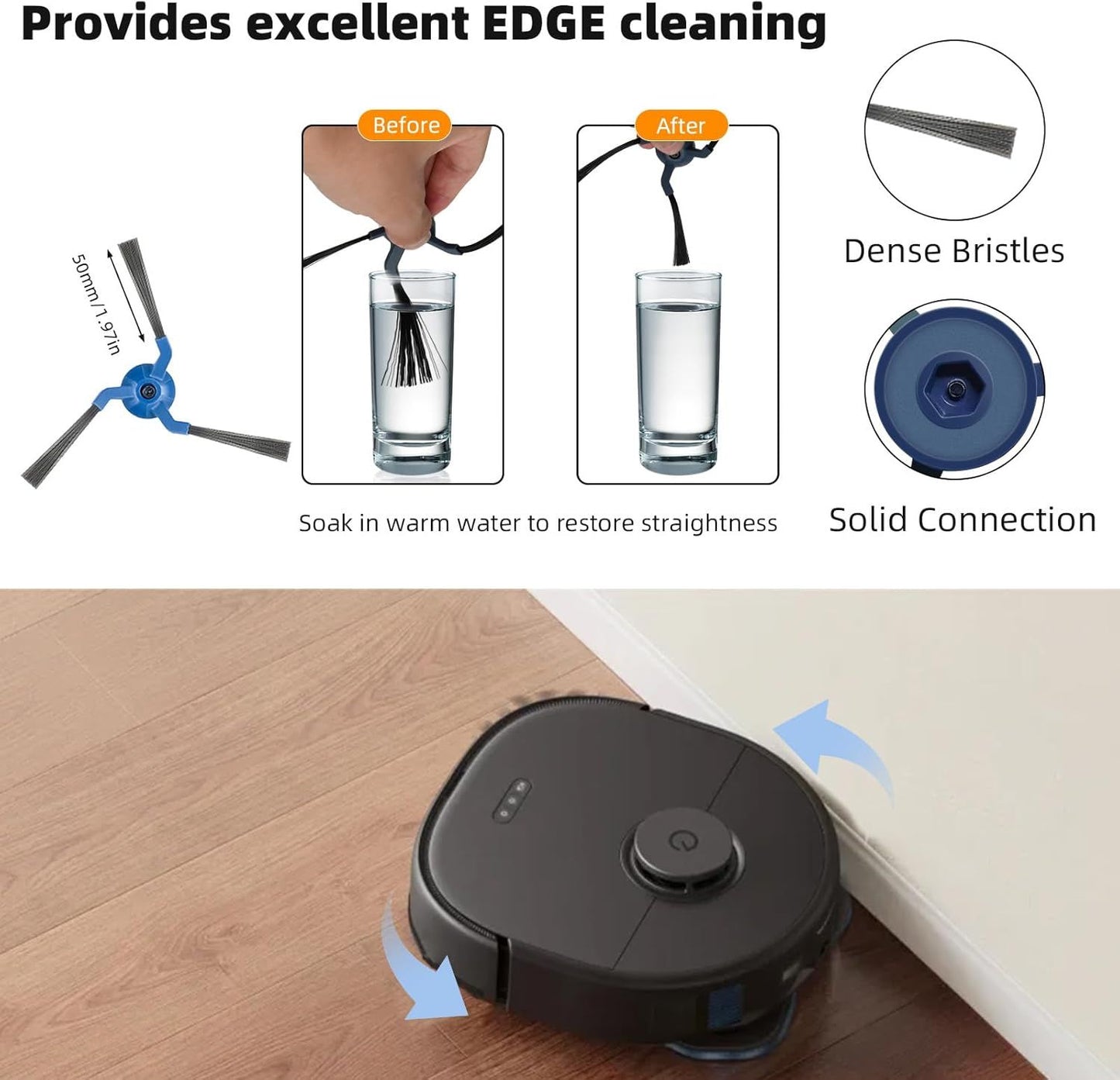 22 Pack Replacement Accessories or euy X10 Pro Omni Robot Vacuum Cleaner, 2 Mainbrush 4 ilter 6 Dust Bag 4 Mop Pads 4 Sidebrush 1 Cleaning Brush 1 Screwdriver