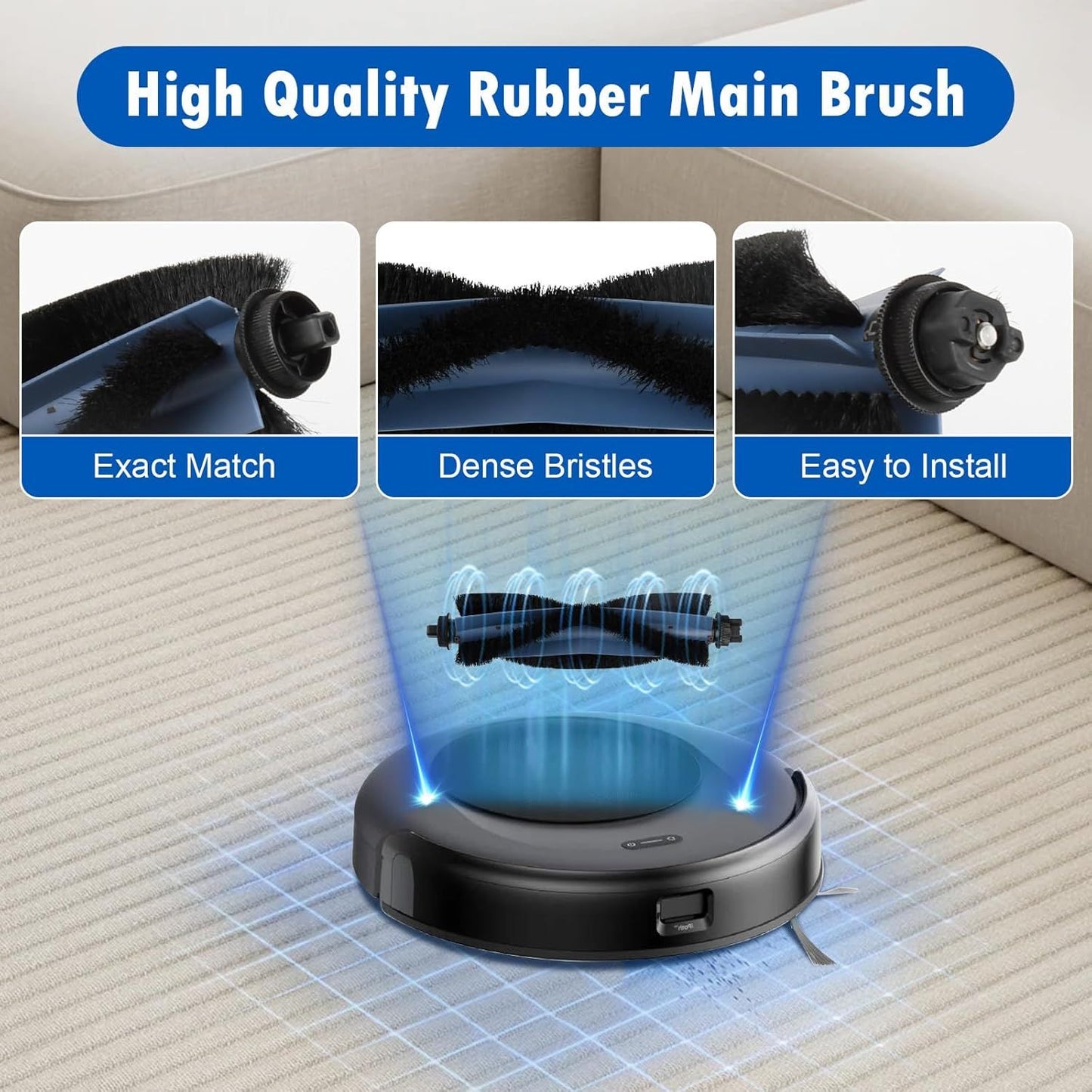 26 Pack Replacement Accessories Compatible with euy Vacuum Omni C20, 2 Mainbrush 4 ilter 6 Dust Bags 6 Mop Pads 6 Sidebrush 1 Cleaning Brush 1 Screwdriver
