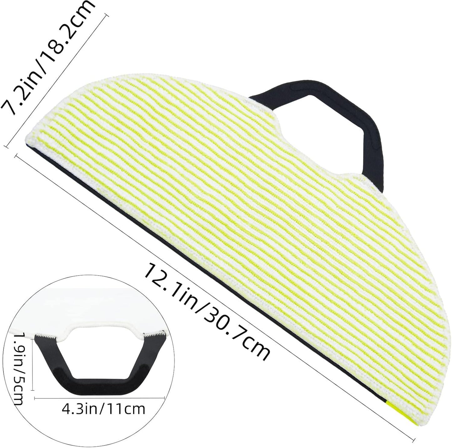 6 Pack Mop Pad or Shark AV2610WA / RV2620WD / RV2610WA / RV2410WD Robot Vacuum, Microiber Sonic Mopping Pad Replacement Accessory