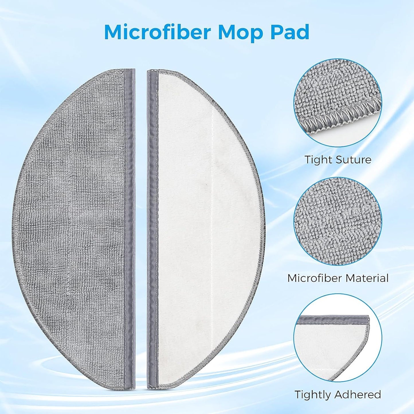 22 Pack Replacement Accessories or  Q7 M5 / Q7 M5+ / Q7 L5 / Q7 L5+ Robot Vacuum Cleaner, 2 Main Brushes 6 Side Brushes 6 HEPA ilters 6 Mop Pads 1 Cleaning Brush 1 Screwdriver