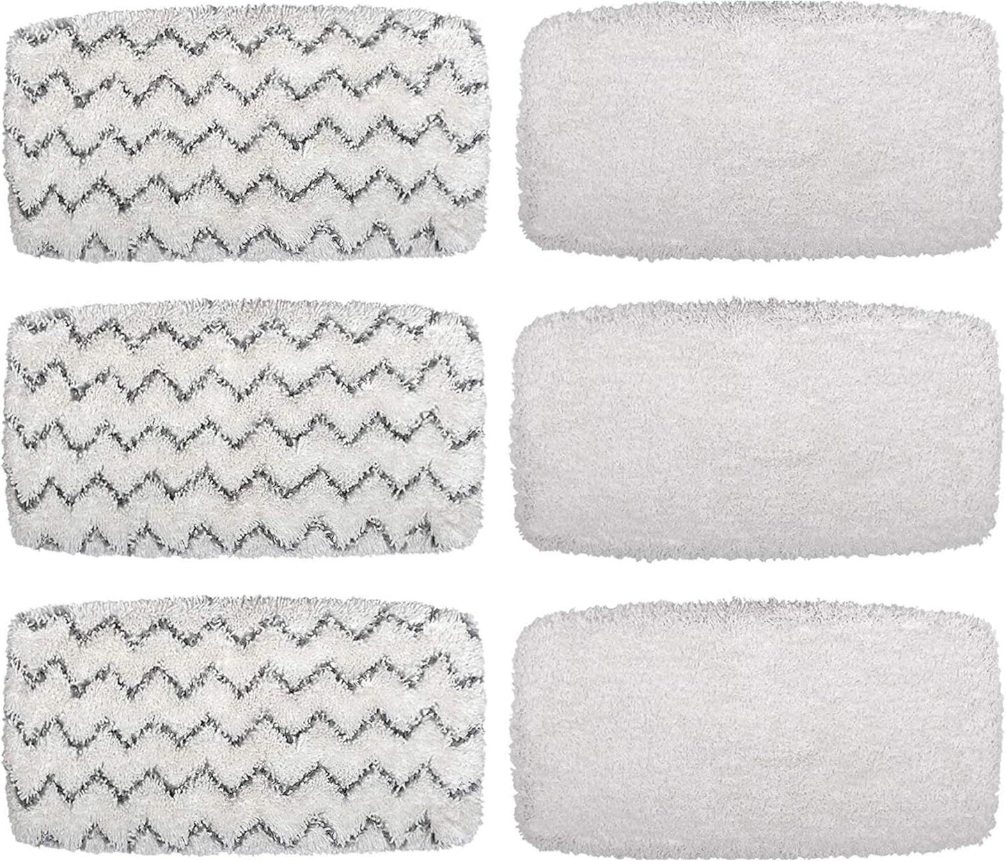 Steam Mop Pads or Bissell Powerresh Vac & Steam Series - 6 Pack, Compatible with 2747A, 1132, 1543, 1632, 1652 Models, Hard loor Mop