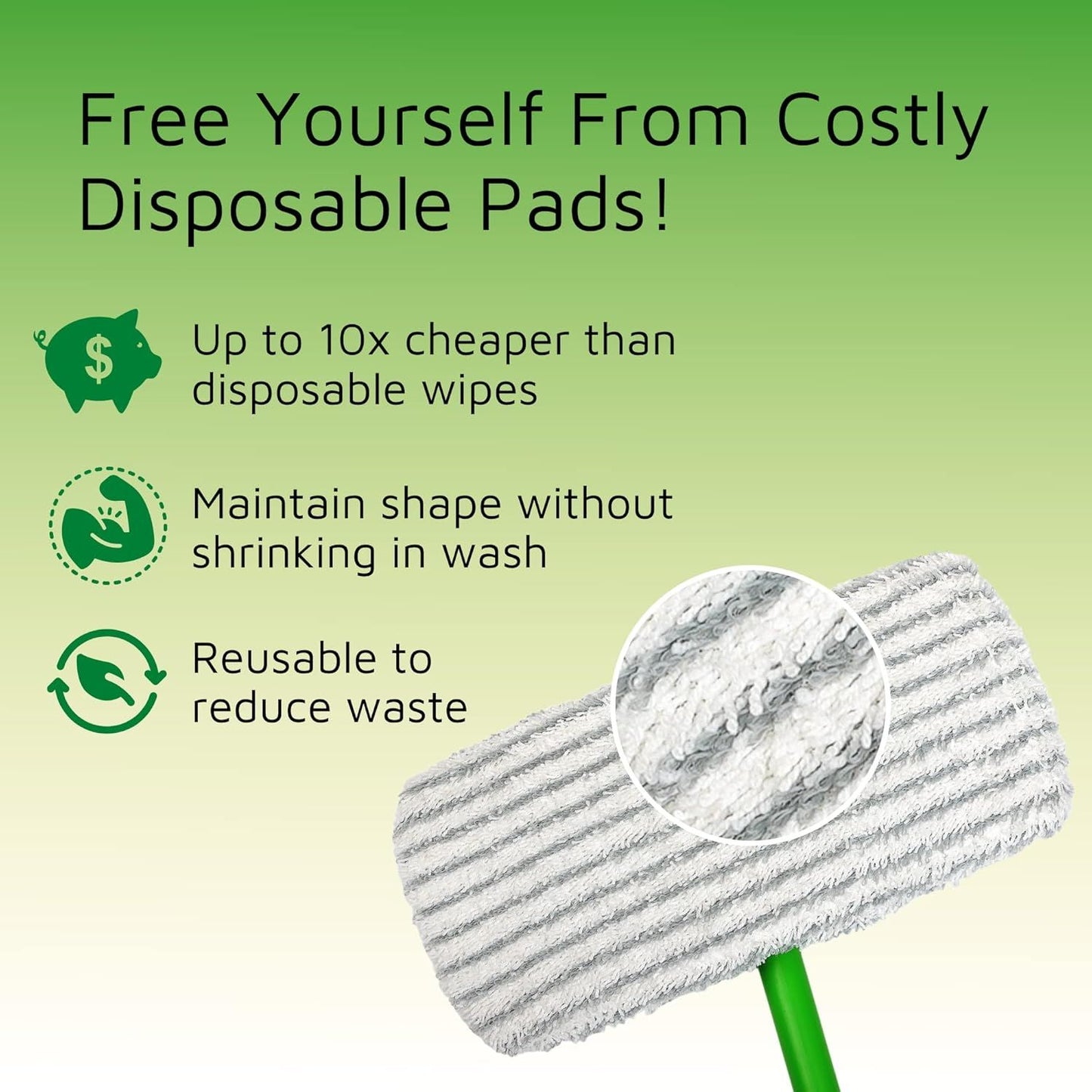 4 Pack o Reusable Mop Pad Compatible with Swier Sweeper, Heavy Duty Scrubby Microiber Mop Cover Multi-Surace Cleaning Wet Dry Reills