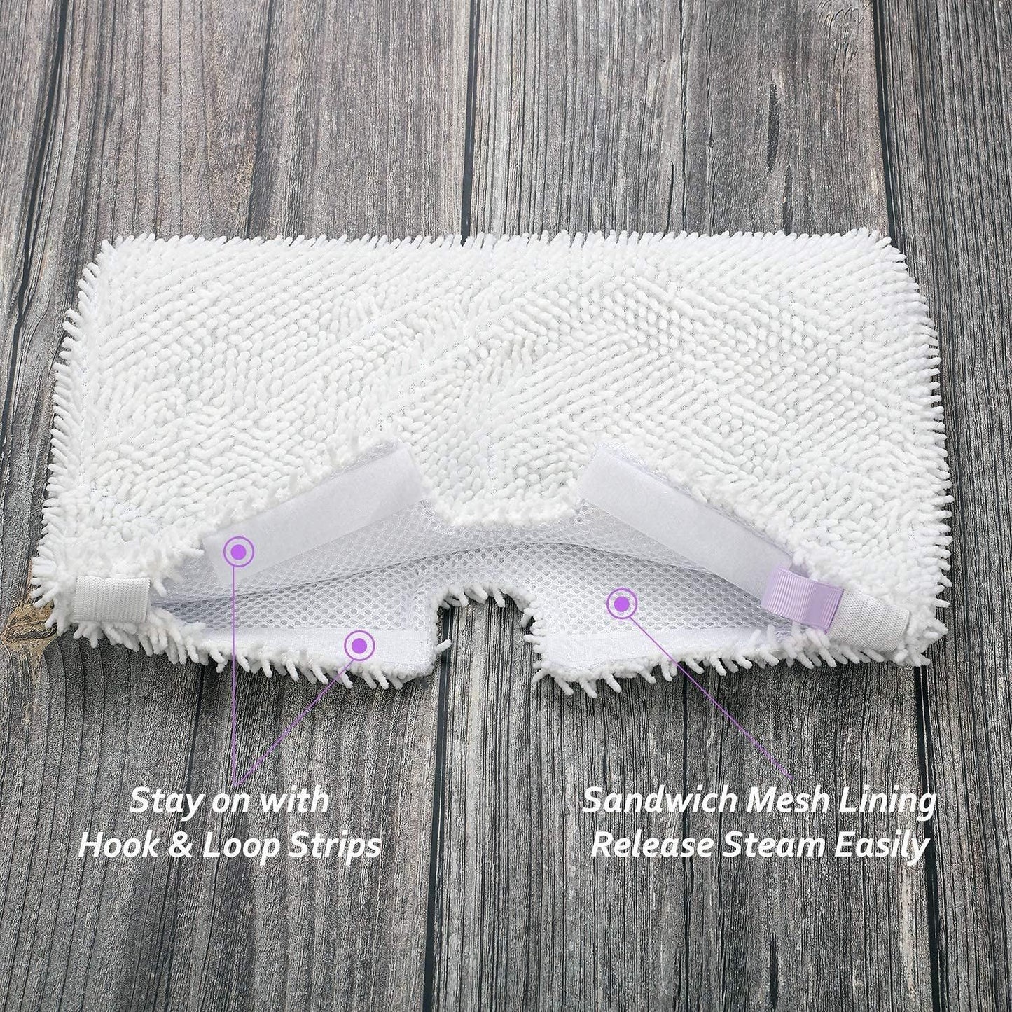 8 Pack Replacement Microiber Mop Pad or Shark Steam Pocket Mops S3500 Series S3501 S3601 S3550 S3901 S3801 SE450 S3801CO S3601D (4 Sot mop pad+4 scrubby mop pad)