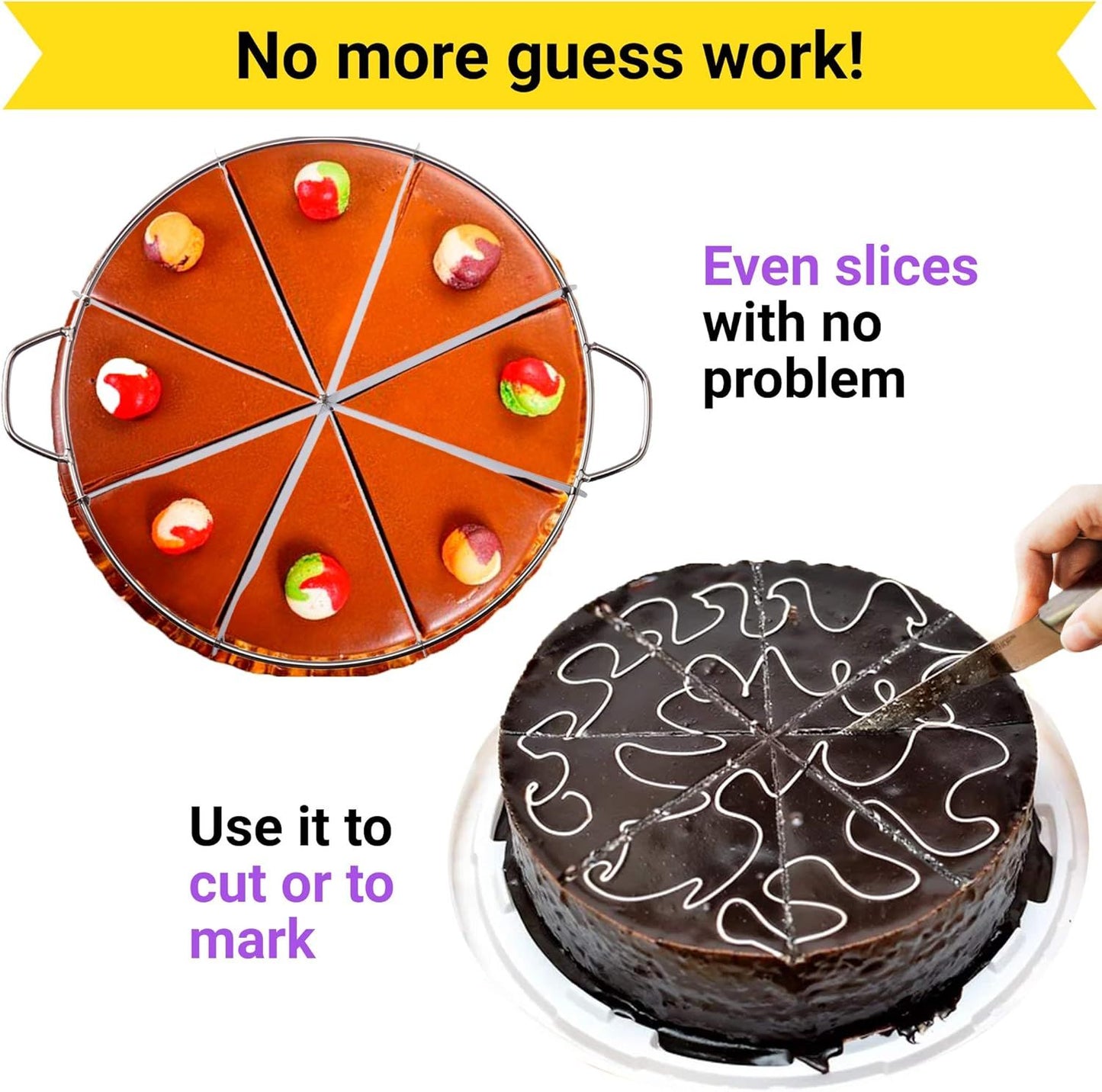 10-inch Stainless Steel 8+6-Piece Pie Slicers + 6 oz ine Mesh Shaker + 10 oz Medium Holes Dredge - with Handles and Plastic Caps Bundle