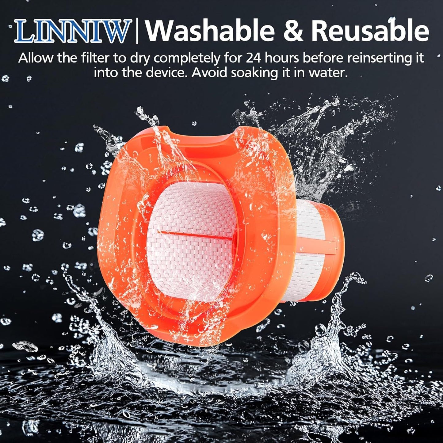 HHVK10 ilter Compatible with BLACK And DECKER Handheld Vacuum ilter Washable it or Models HHVK HHVK320J HHVK320J10 HHVK320JZ01 HHVK515J HHVK515JP HHVK515JP07 HHVK515J00 HHVK415B01, 6 Pack