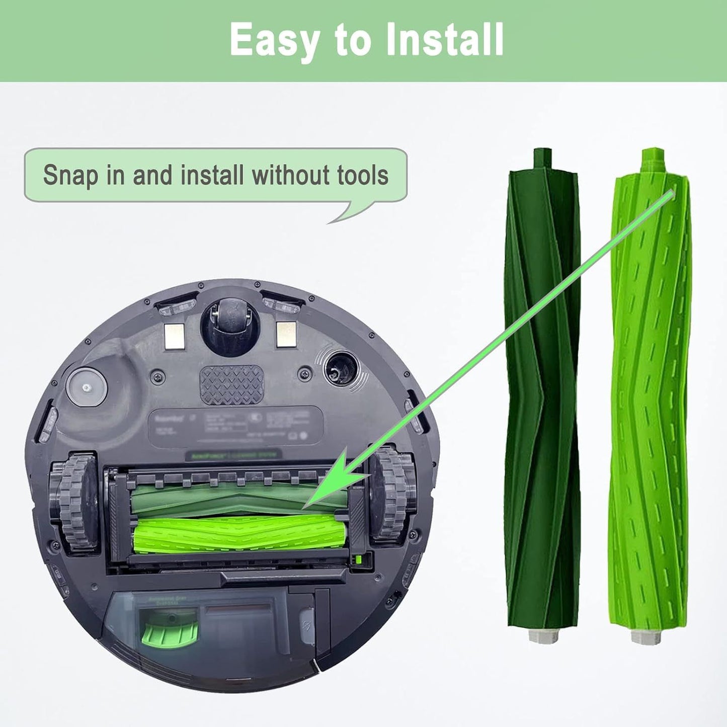 Replacement Parts or iRobot Roomba i3 i7 E5 j7 i4 i7+ i3+ i4+ i5 i5+ Combo i5 Combo i5+ i6 i6+ i8 i8+ i2 i2+ E6 E7 E & I & j Series Vacuum Cleaner 4 Sets Multi-Surace Rubber Brush Roller