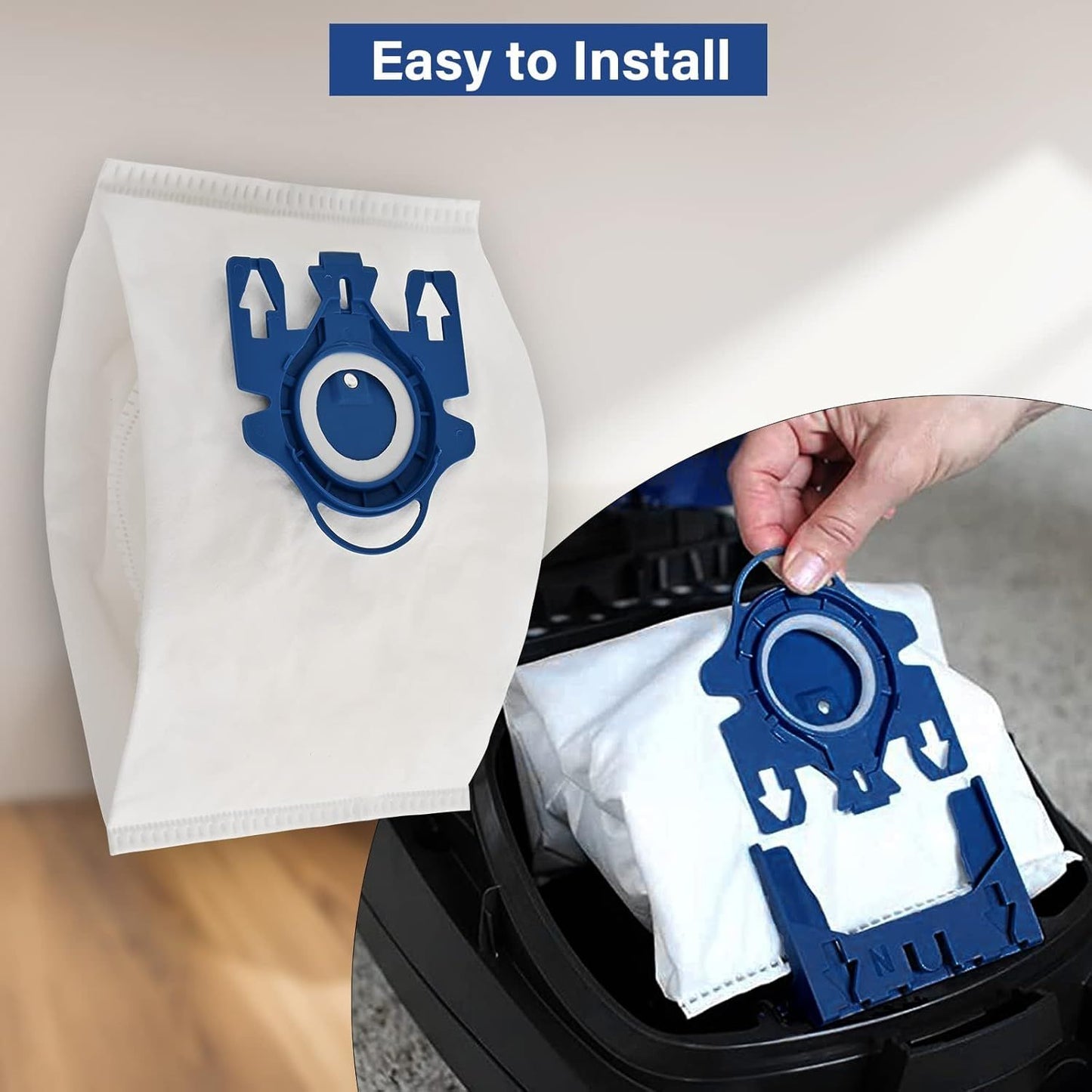 20 Pack 3D Airclean Vacuum Bags, Replacement or Miele AirClean 3D Eiciency Dust Bag,Miele Classic C1 Complete C1 C2 C3 S227 S240 S270 S400 S400i-S456i S2 S5 S8 Series Vacuum 6 sets AirClean ilters