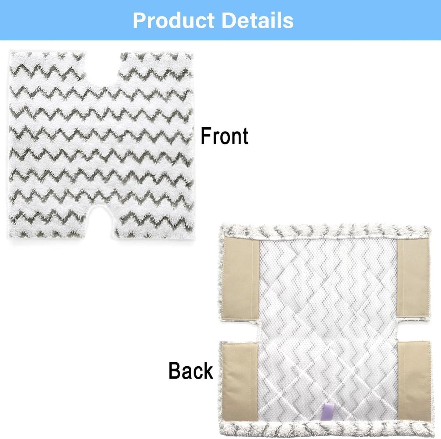 S3973D Steam Mop Replacement Pads or Shark Lit-Away Pro & Genius Steam Pocket Mop S3973 S3973D S5003D S3973WM S5001 S5002Q S5003A S5004 S5004W S6001W S6001WM S6002 S6002C,Part # P184WQ, 8 Pack