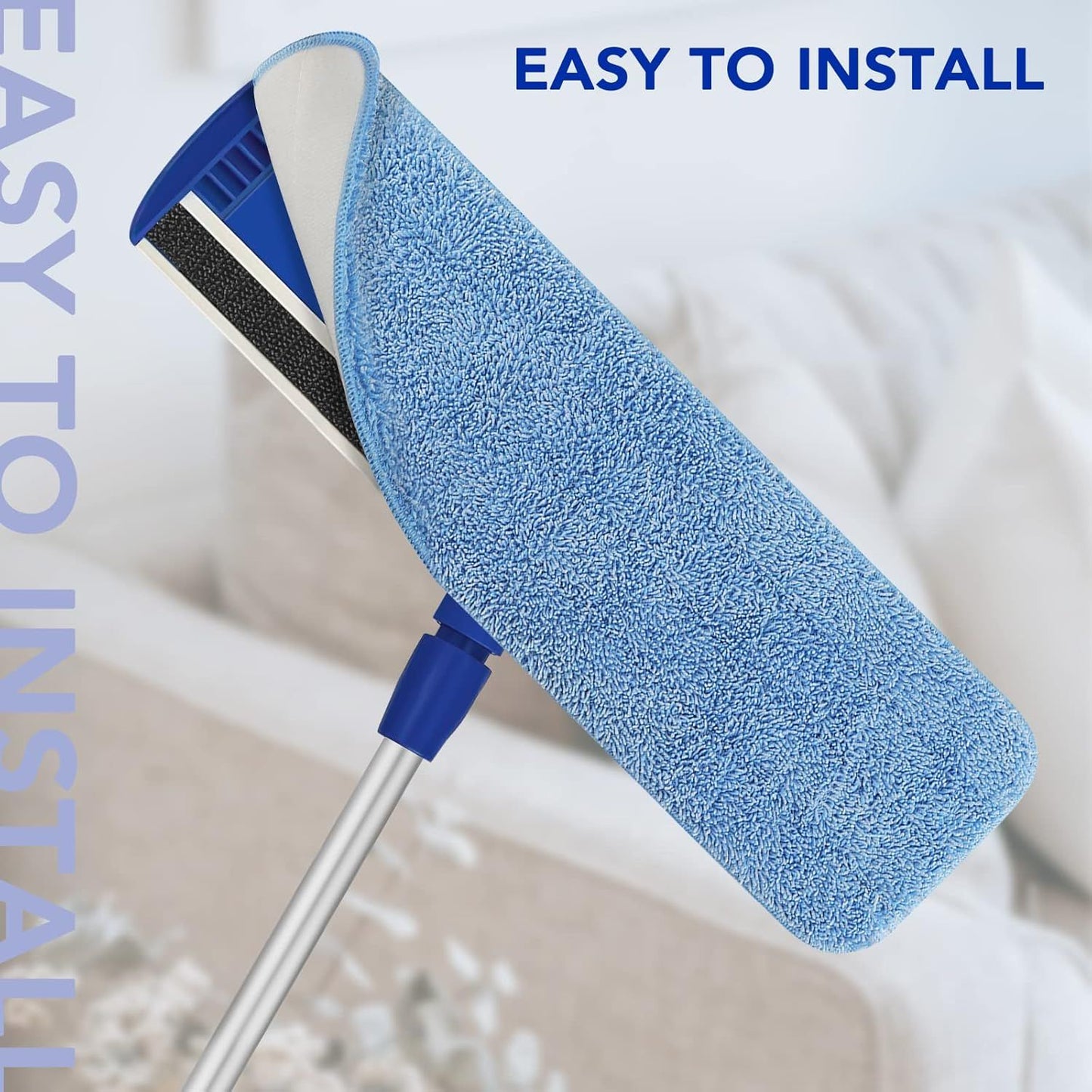 Replacement Mop Pads it or Rubbermaid Commercial 18" and 17" Mop - 10 Pack Wet & Dry Commercial Cleaning Reusable Reills it or Any lat System 17 and 18 Inch