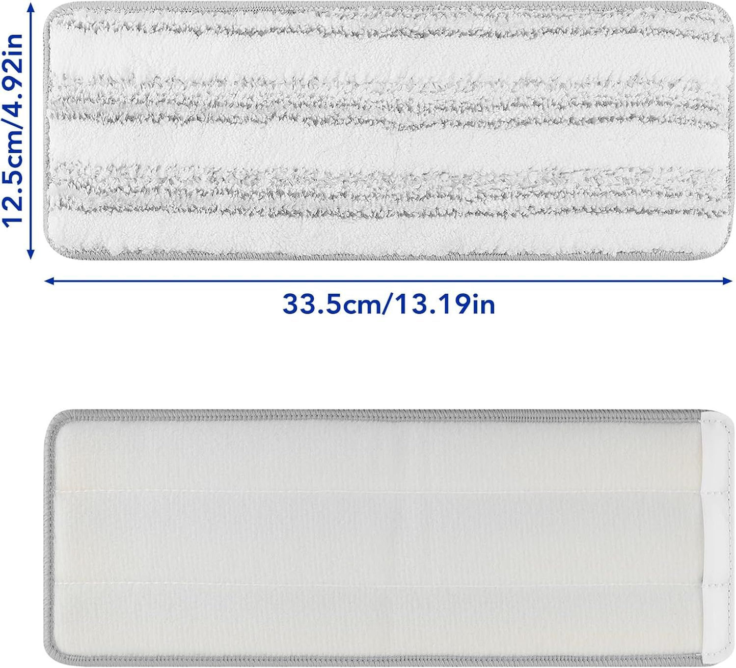 Microiber Cleaning Pads: 10 Pack 13" X 4.9" Washable or loor Cleaning Compatible with Tethys & Most 13 Inch lat Mops - Replacement or Mop Bucket Set