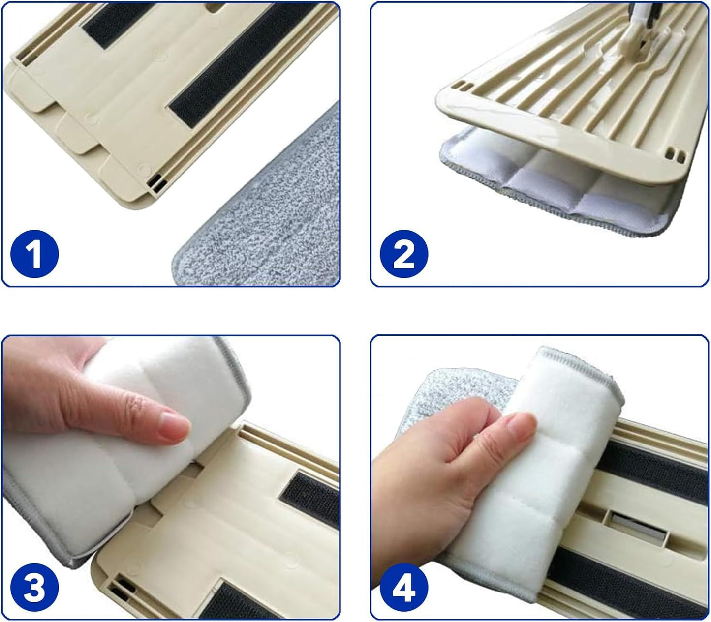 Microiber Cleaning Pads: 10 Pack 13" X 4.9" Washable or loor Cleaning Compatible with Tethys & Most 13 Inch lat Mops - Replacement or Mop Bucket Set