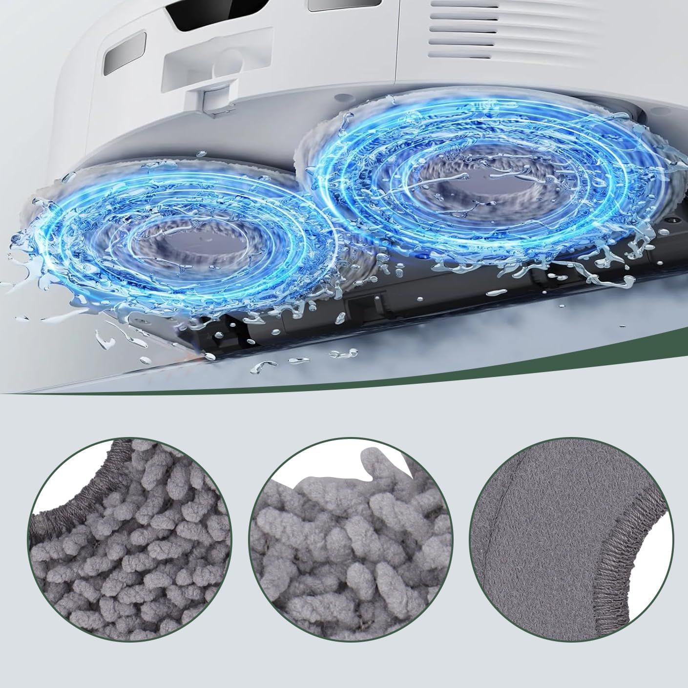 Replacement Parts Accessories Kit or  Qrevo S5V/Qrevo Curv/Qrevo Curv S5X/Qrevo Edge S5A Series Robot Vacuum Cleaner - 1 Main Brush, 3 HEPA ilters, 3 Dust Bags, 4 Mop Pads, 4 Side Brushes