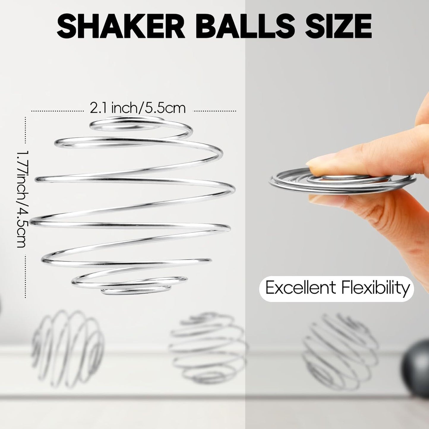 6 Pcs Large Size Shaker Balls Stainless Steel Shaker Ball Whisk for Protein Shakes,Milkshake,Shaker Cup Blender Bottle (Diameter 2.2inch)