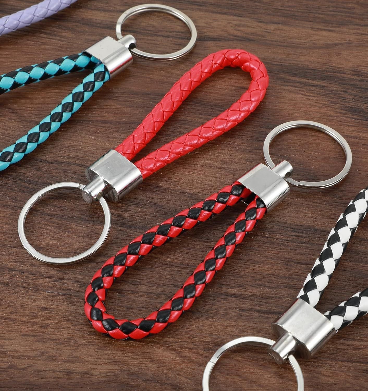 9 Pcs Braided Keychain, Small Key Chain Handwoven for Car Keys, Elegant Accessories for Men and Women, Perfect Birthday and Christmas Gifts