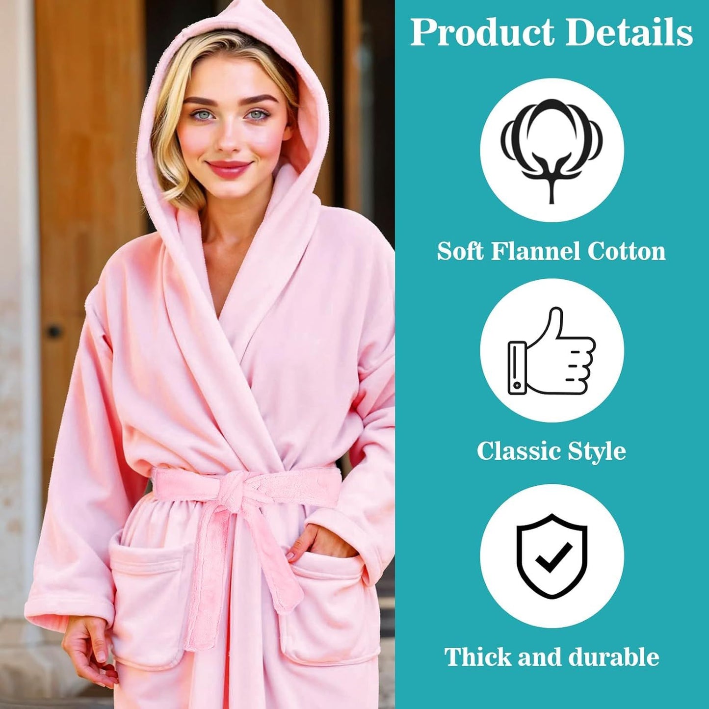 Reusable Robe Belt, 66.9 in Robe Tie for Unisex, Travel Home Hotel Spa, Sleep, (Pink, Adjustable)