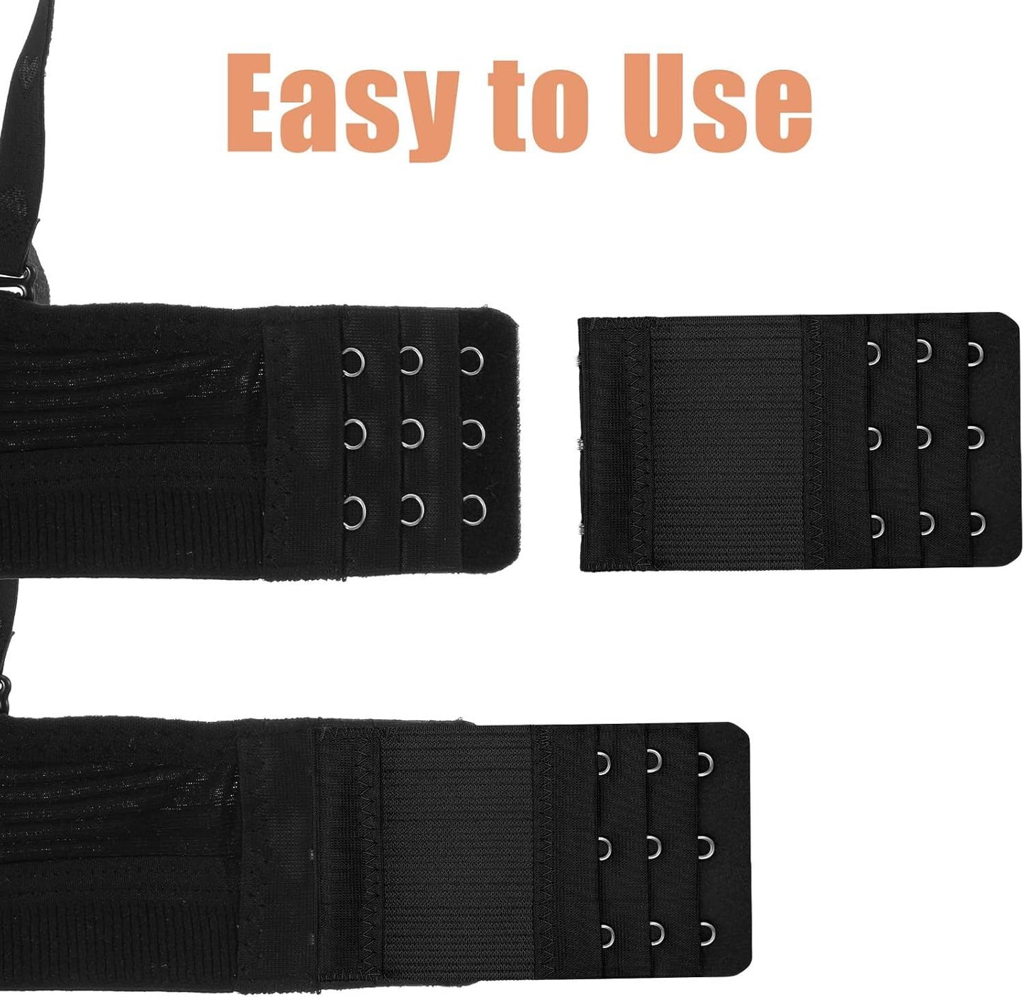 8Pcs Bra Extenders 3 Hooks, 4 * 0.8 Inch 3 Hook Bra Extender Adjustable Comfort Fit for Maternity and Sports Use (Multicolor)