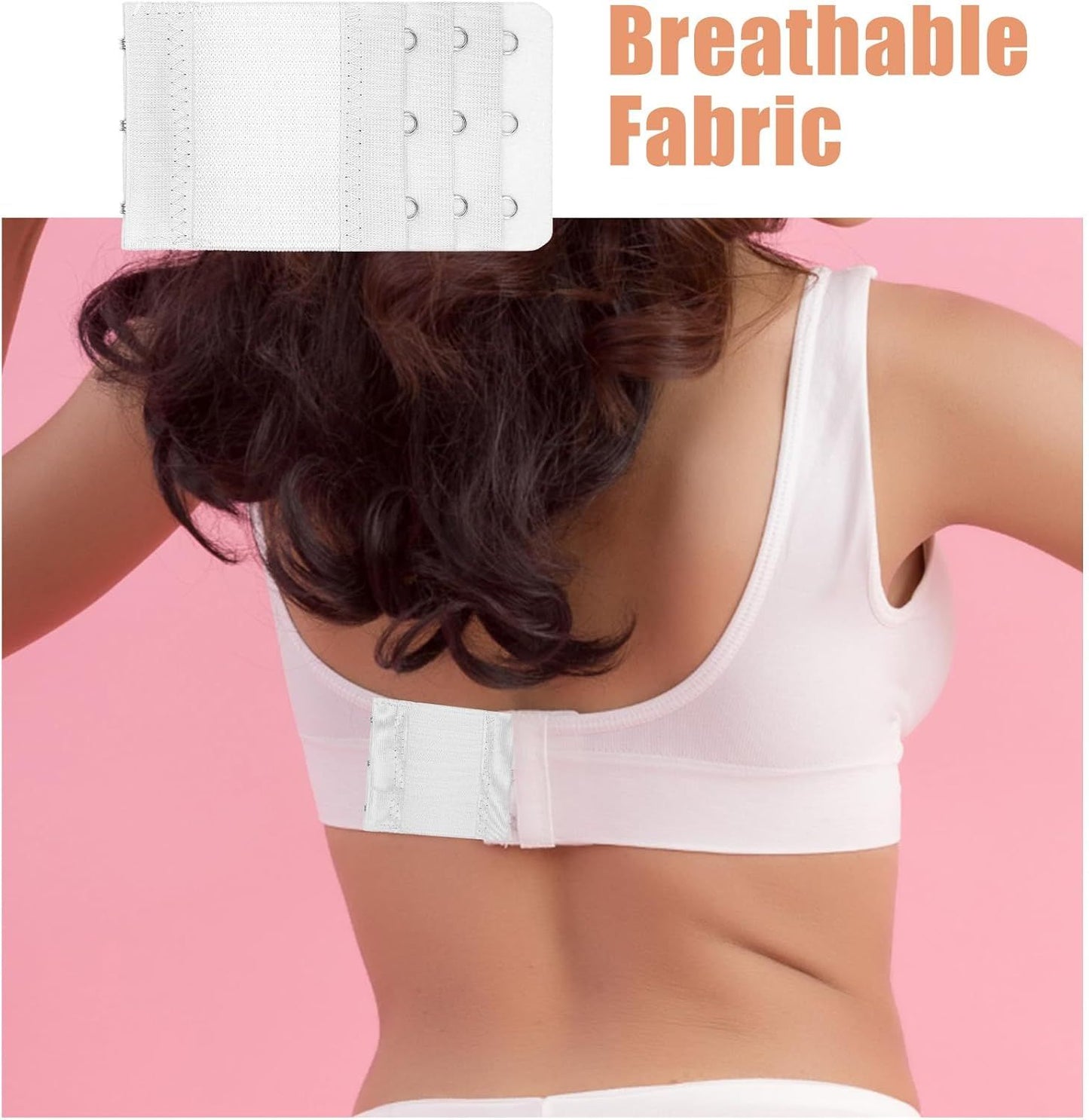 8Pcs Bra Extenders 3 Hooks, 4 * 0.8 Inch 3 Hook Bra Extender Adjustable Comfort Fit for Maternity and Sports Use (Multicolor)