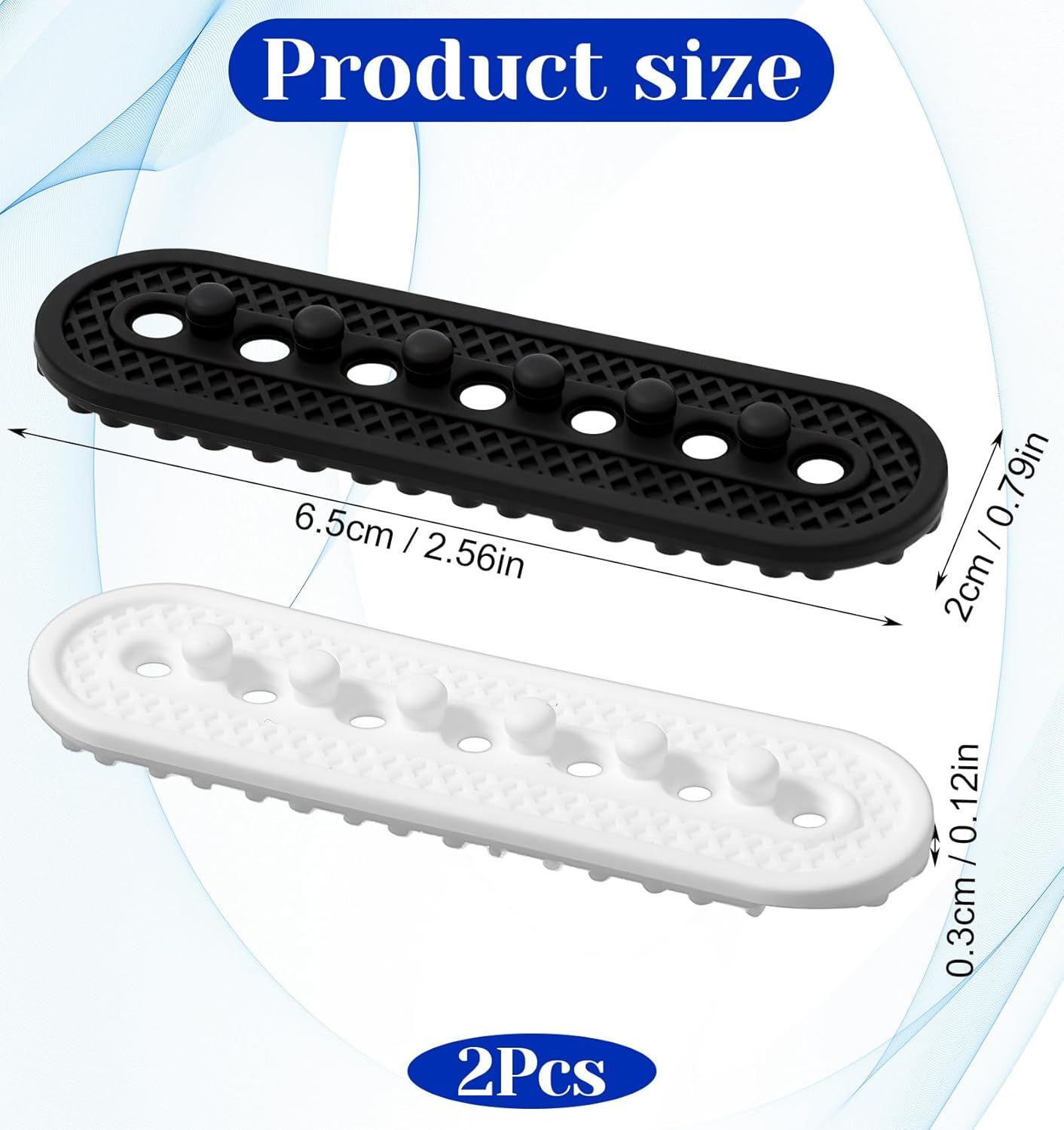 2Pcs Hat Extender Snapback, Adjustable Snap Back Extender for Snapback 3D Printed Hat Strap Snap Buckle Extension & Replacement, Cap Size Extension Accessories, Easy to Use, Black White
