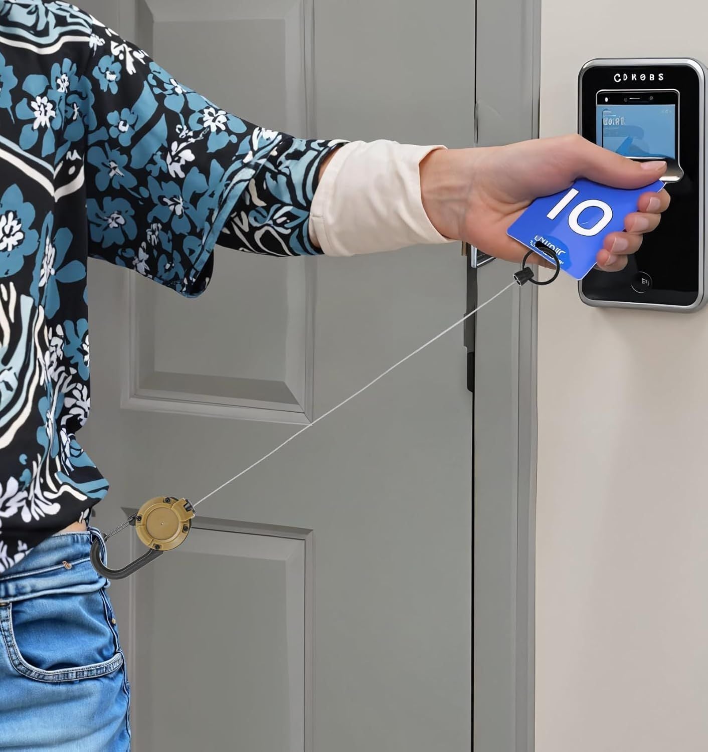 3 Pack Retractable Key Chain, Retractable Keychain Heavy Duty ID Badge Reel with Keys Ring, Keys Holder for Outdoor & Office Use