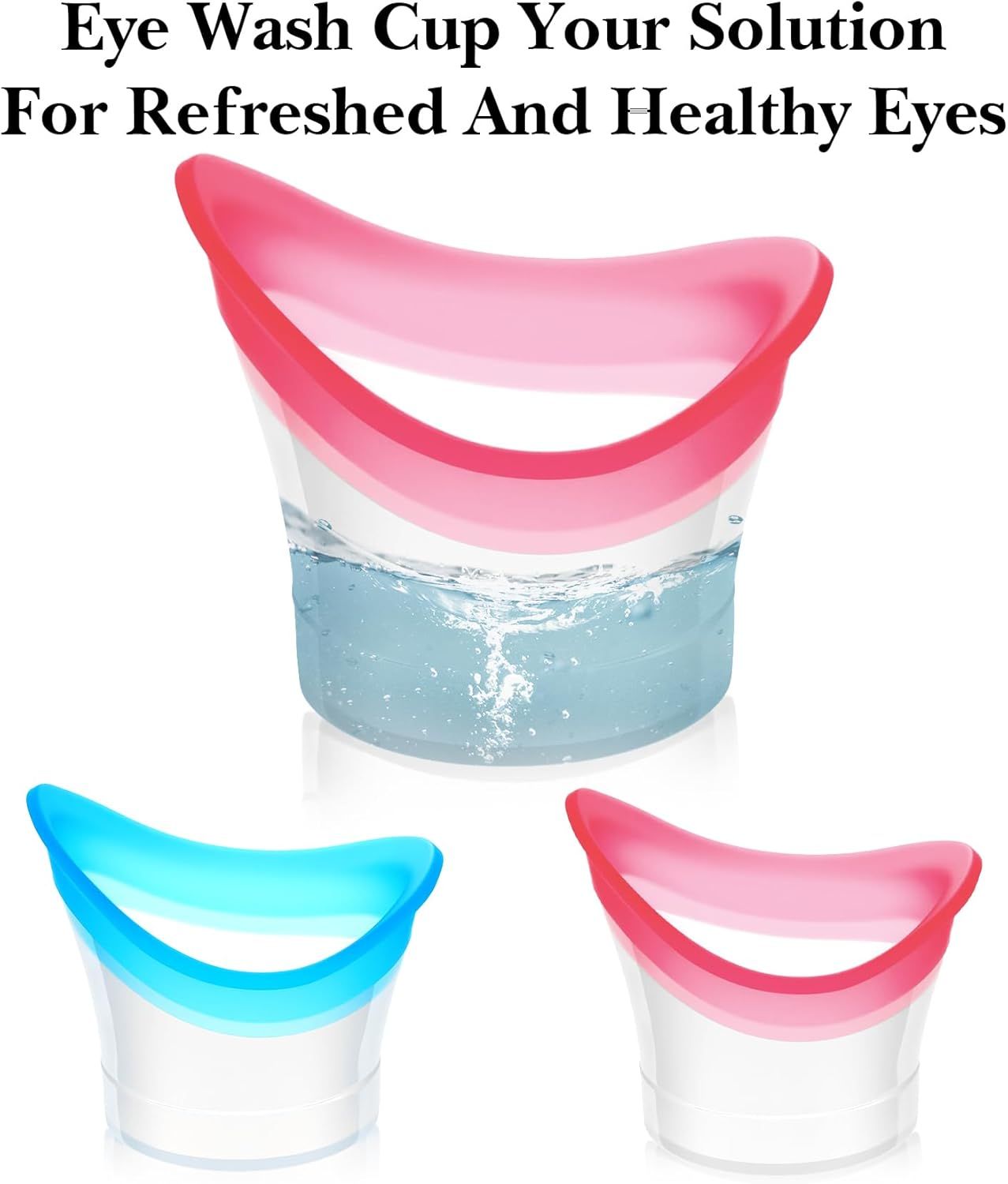 4 Pcs Eye Wash Cup, Eye Cups for Eyes Wash Silicone Eyes Cleansing Cups for Quick & Effective Rinse, Portable Tool for Dust, Makeup, Irritants
