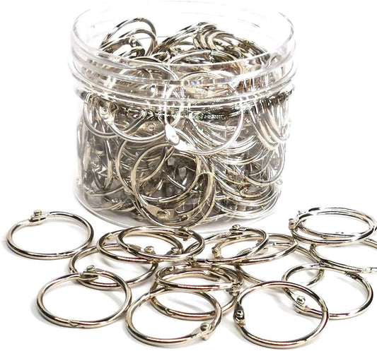 120pcs Metal Binder Rings 1 Inch, Paper Ring, Key Rings,Office Products